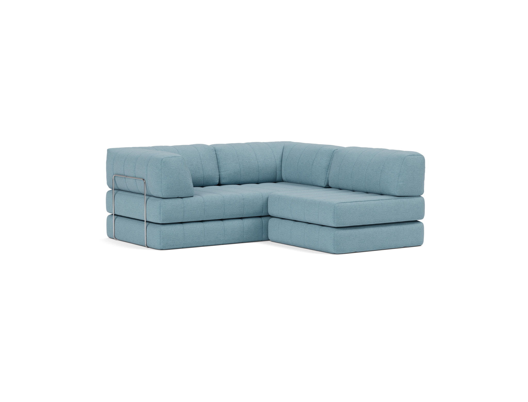 Schlafsofa CozyPad Grand mit Armlehnen Flachgewebe Mixed Dance 525-Light-Blue
