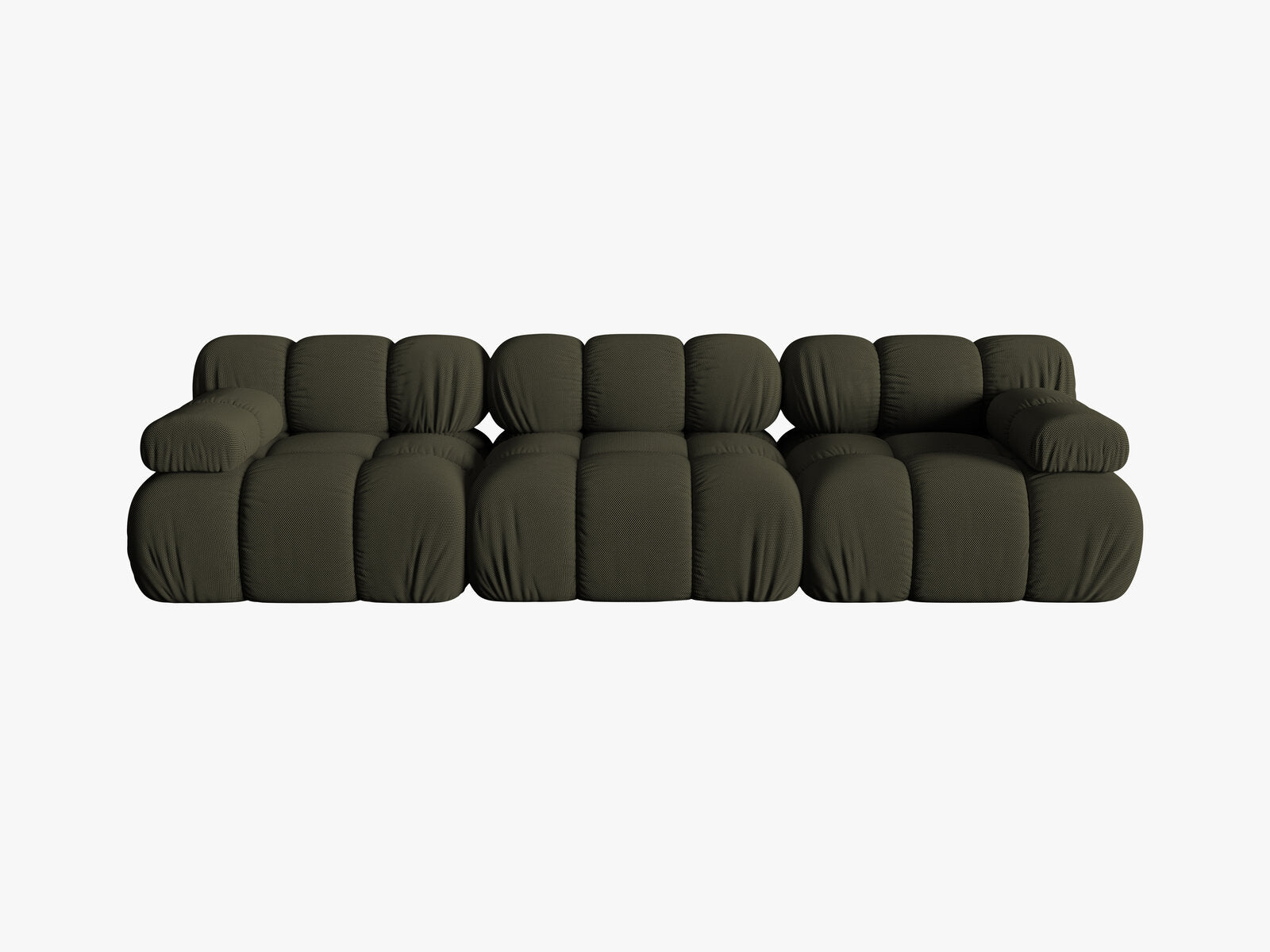 Micadoni Modulares Sofa Bellis 3-Sitzer 3D-Stoff Sonic Amazonas Grün