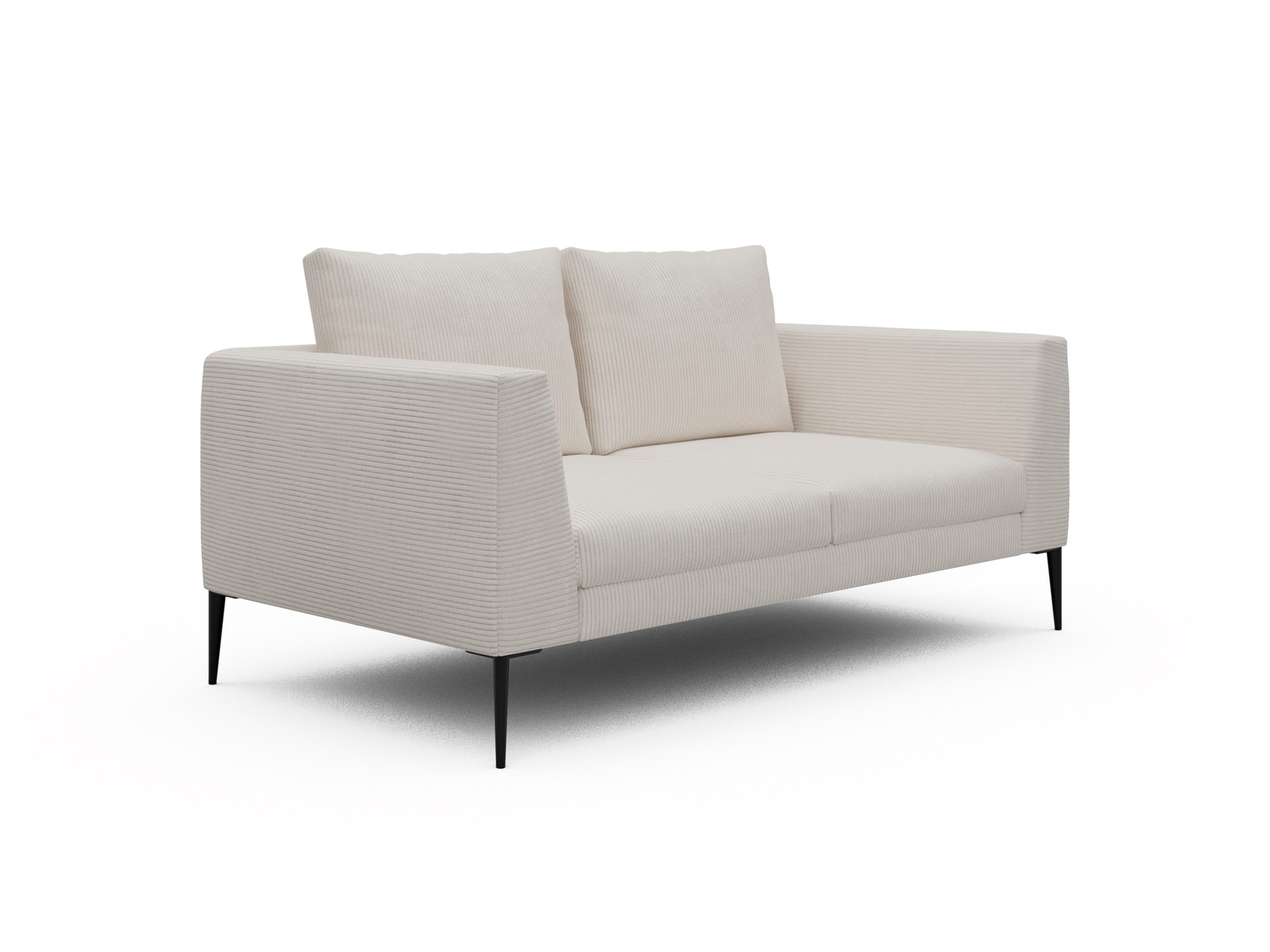 Skandi Home Sofa Paul 2-Sitzer Corduroy-Ivory moebelfaktor