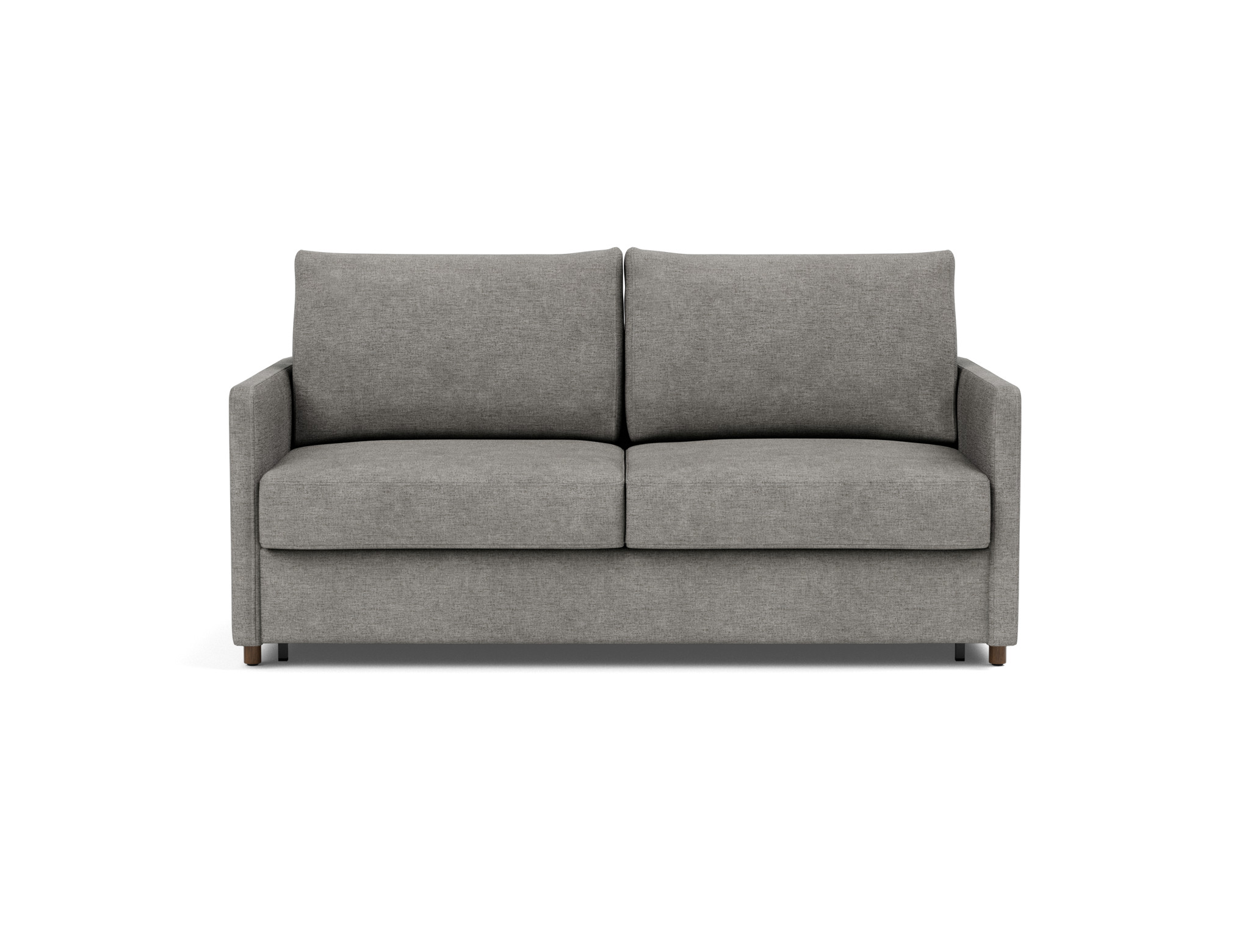 Schlafsofa Neah mit Slim-Armlehnen 160 Flachgewebe Avella 282-Warm-Grey