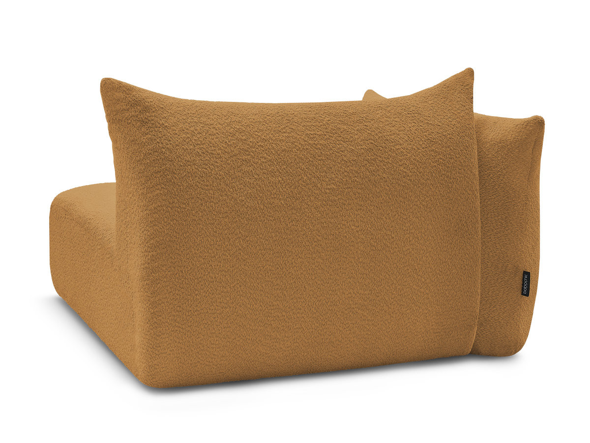 Bobochic Azra Sofamodul 2-Sitzer 143 × 112 cm Bouclé-Stoff Gelb Ecke rechts