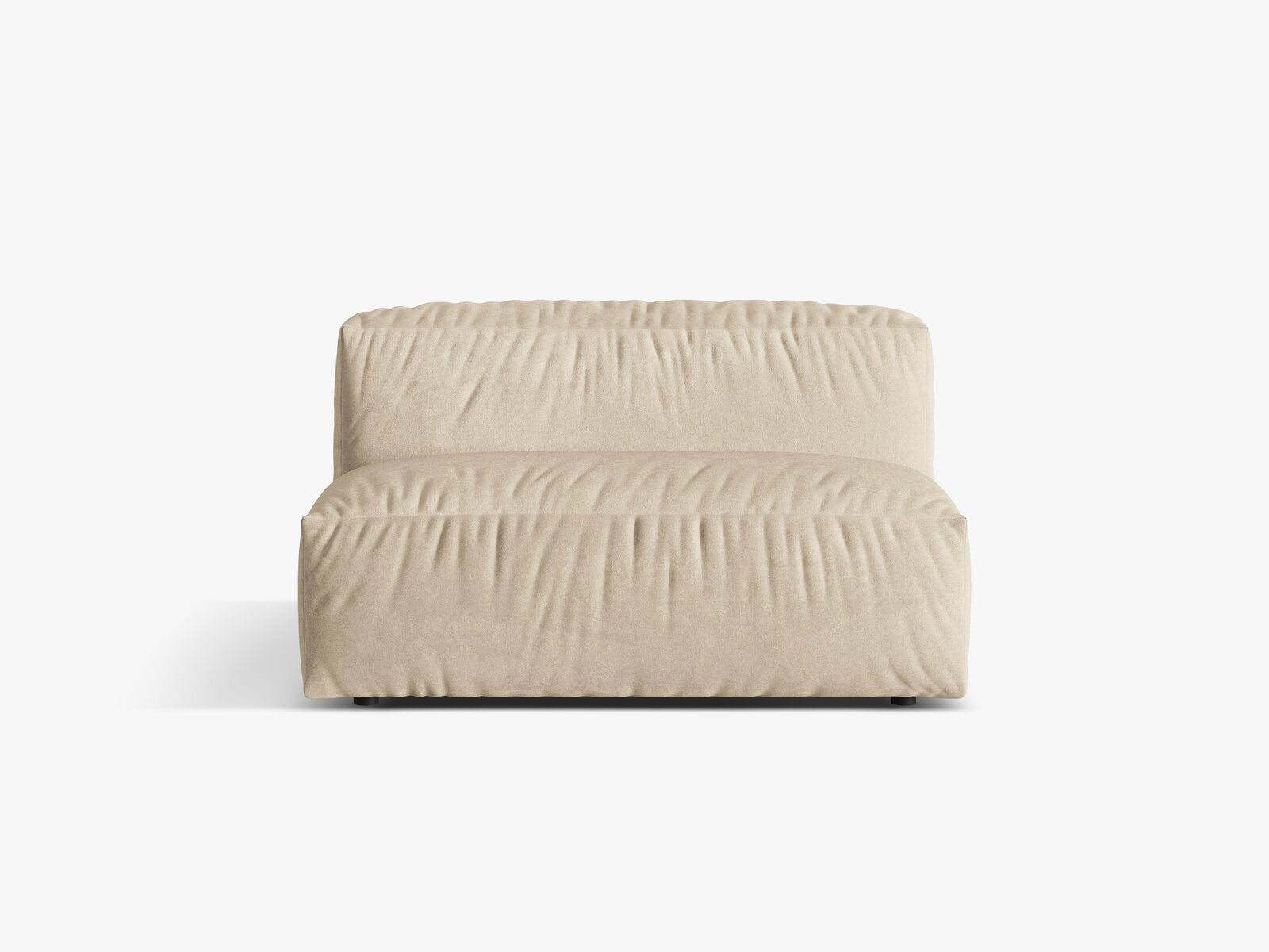 Micadoni Modul Martina 1-Sitzer Groß Samt Vogue Helles Beige