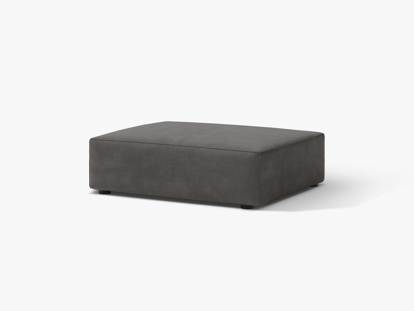 Micadoni Hocker Jodie 1-Sitzer Samt Bluvel Hellgrau
