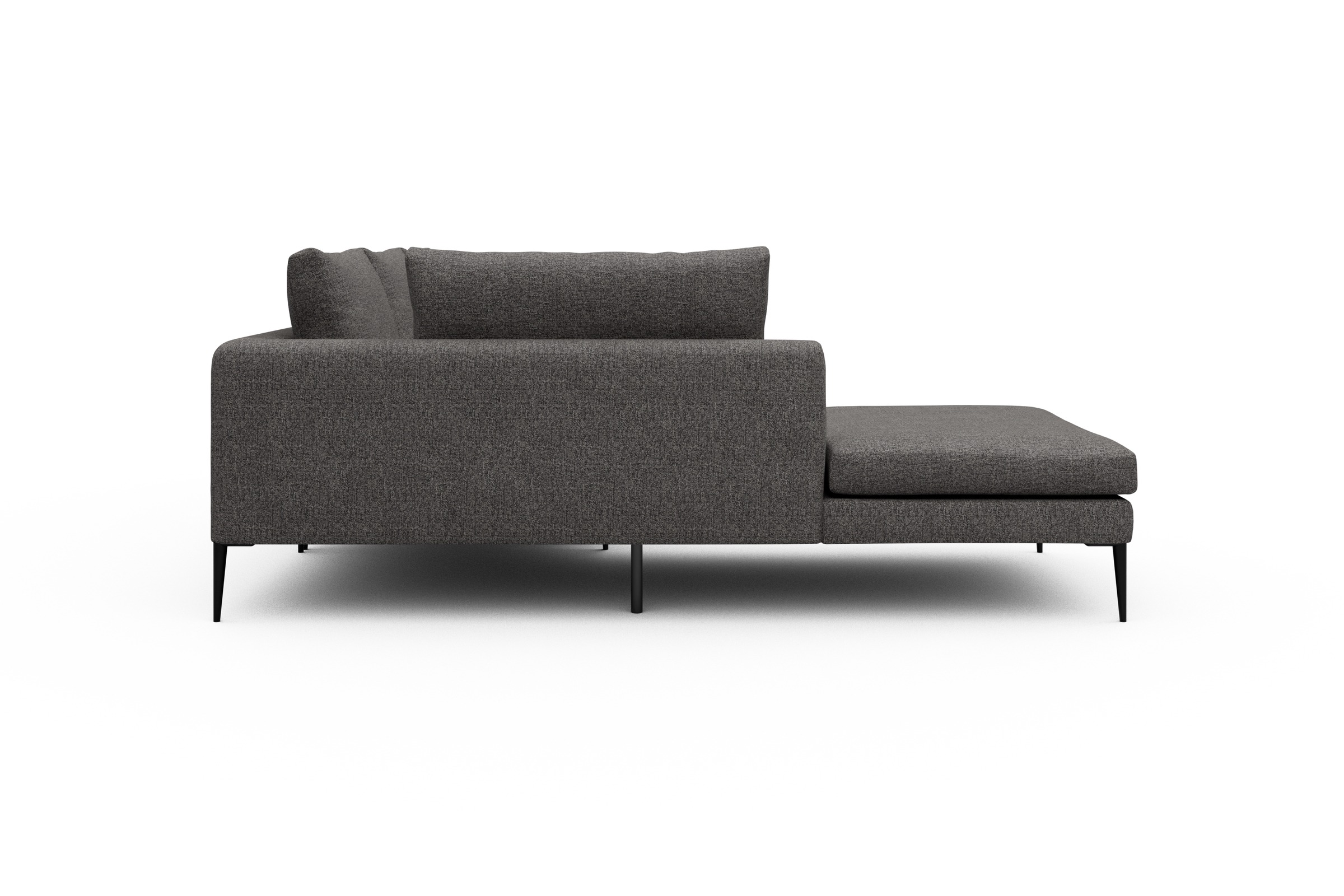 Ecksofa Paul Relax-Ecke links mit 2-Sitzer Carreno-Salt-and-Pepper
