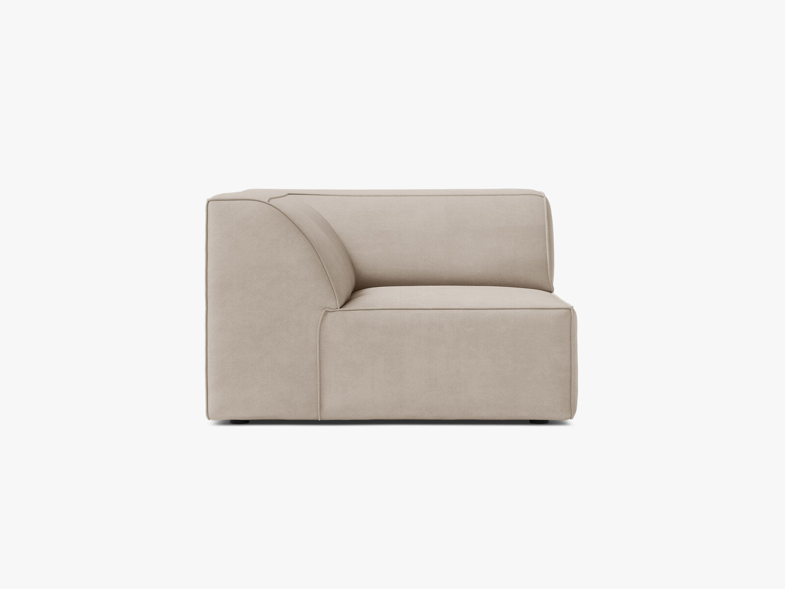 Micadoni Jodie Eckmodul Samt Bluvel Dunkelbeige