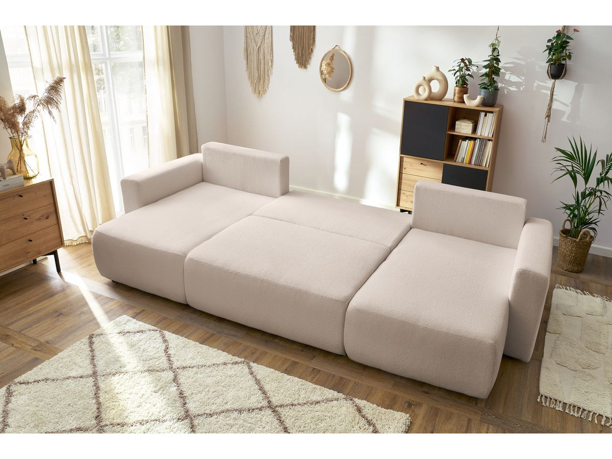 Bobochic Envy Wohnlandschaft Bouclé-Stoff Beige
