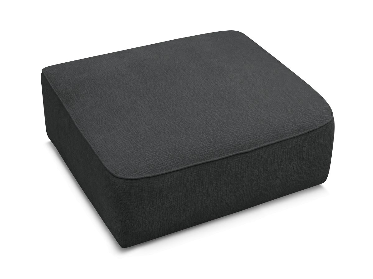 Bobochic Leopold Pouf Strukturstoff Schwarz
