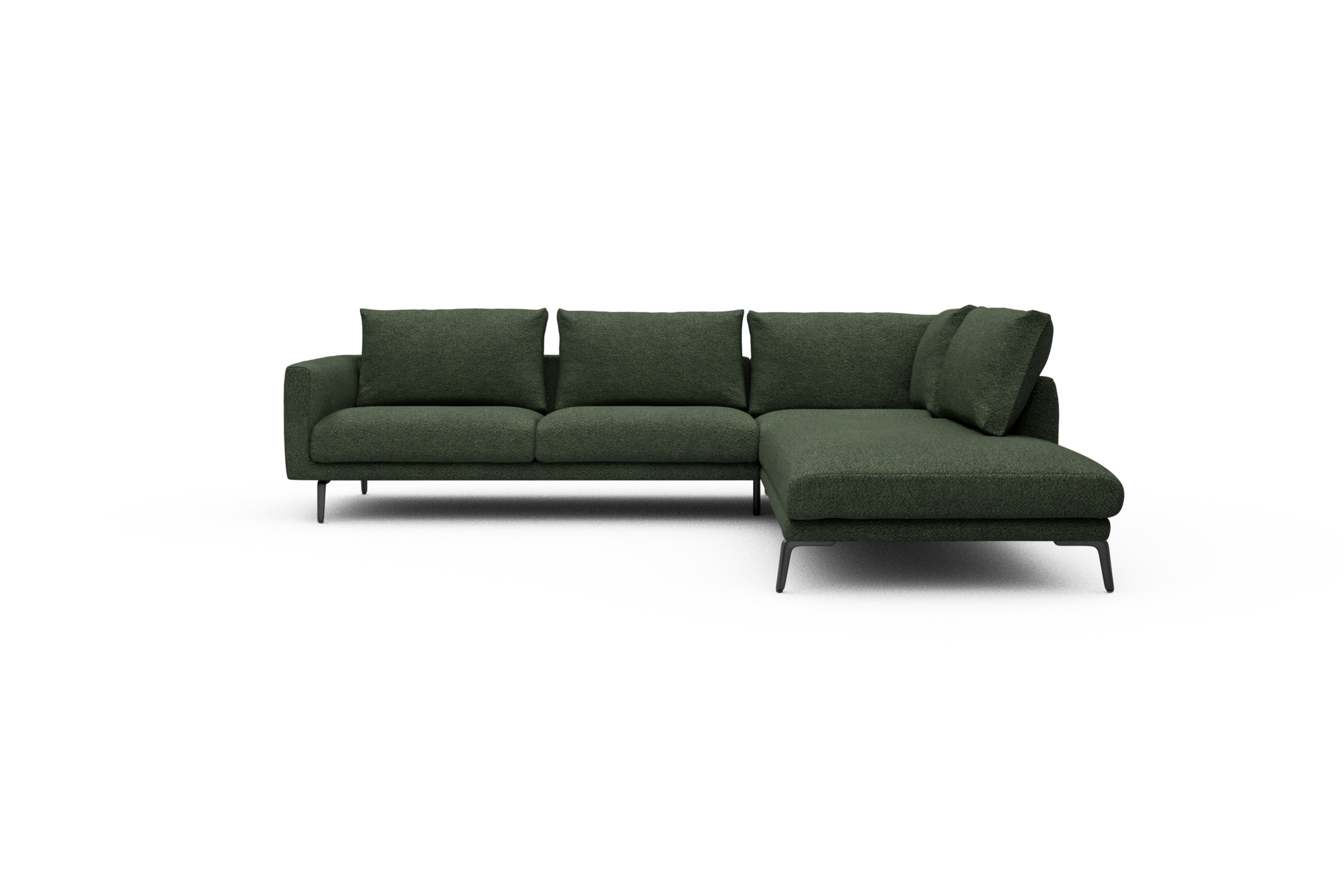 Skandi Home Ecksofa Karl Relax-Ecke rechts mit 2,5-Sitzer Vanora-Deep-Green moebelfaktor