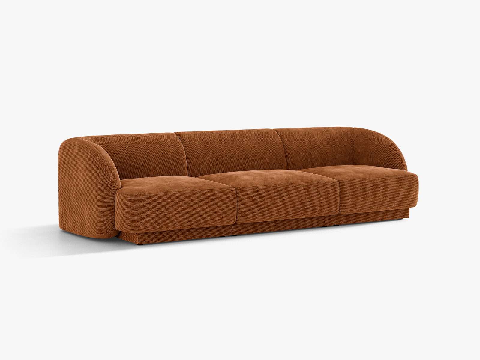 Micadoni Sofa Miley 3-Sitzer Chenille Eden Ziegel