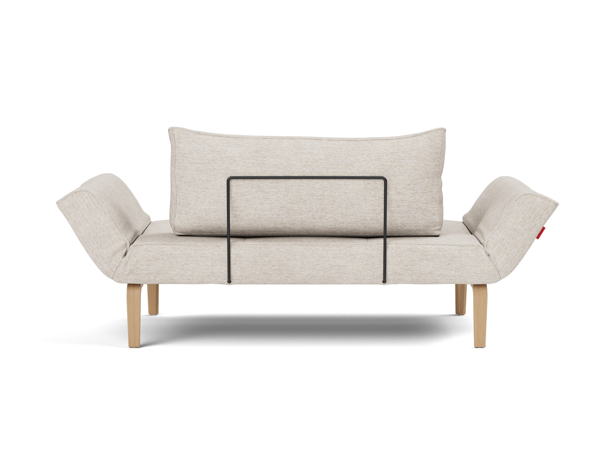 Tagesbett Zeal Chenille Yuveno 470-Natural Beine Bow Eiche