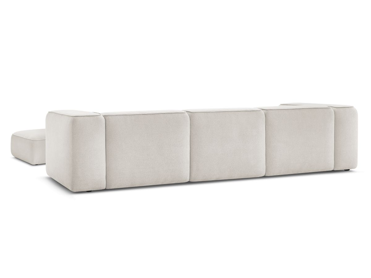 Bobochic Zephyr Sofa 4-Sitzer mit Pouf Strukturstoff Beige
