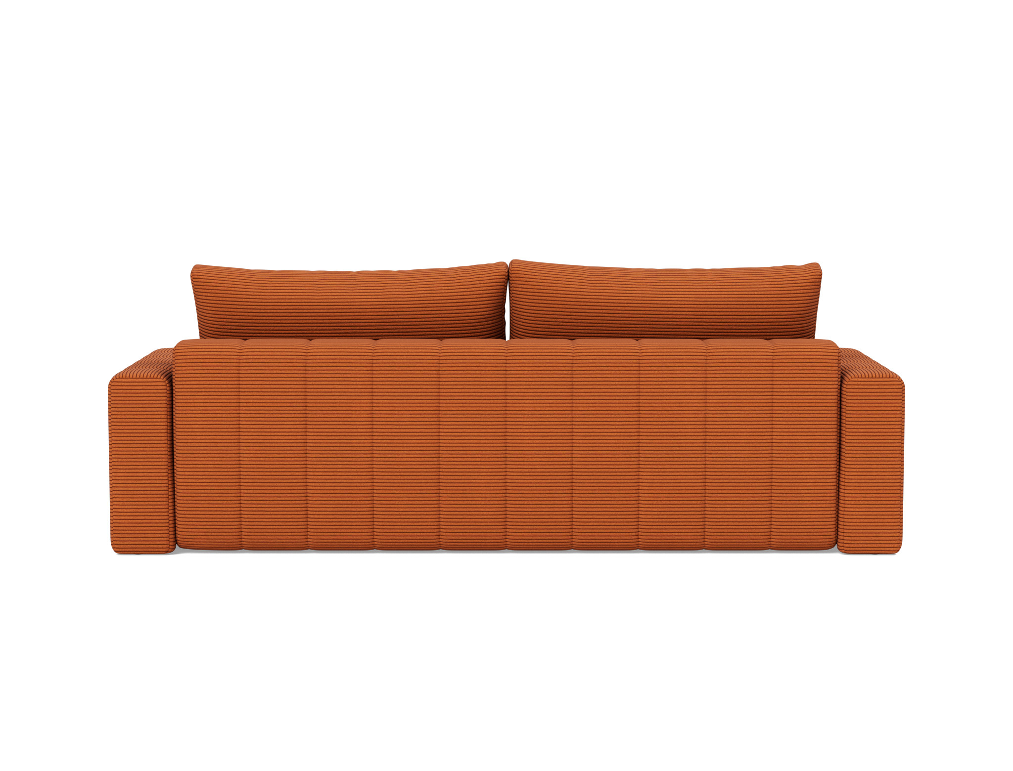 Schlafsofa Akello mit Armlehnen Kord Corduroy 595-Burnt-Orange