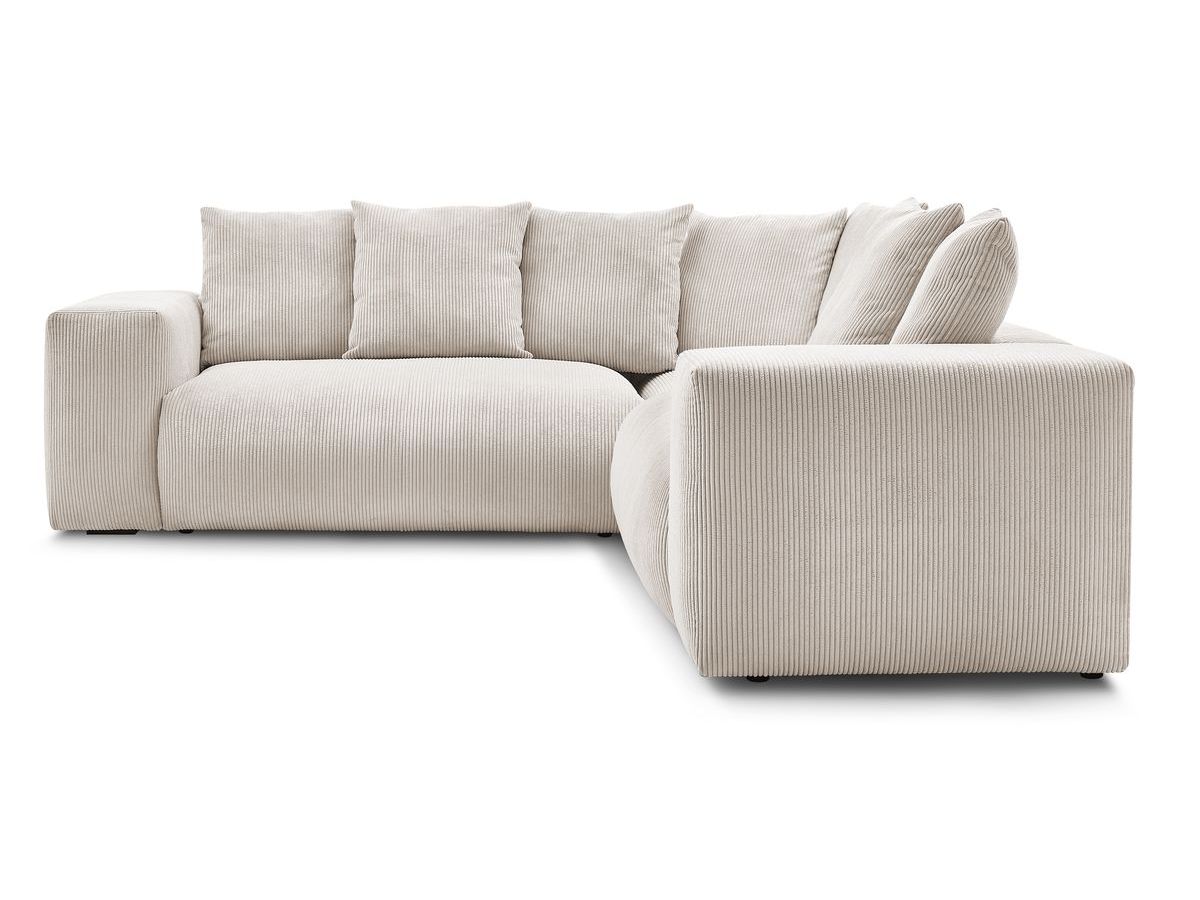 Bobochic Voltaire Ecksofa 268 × 214 cm Cordsamt Beige Ecke rechts