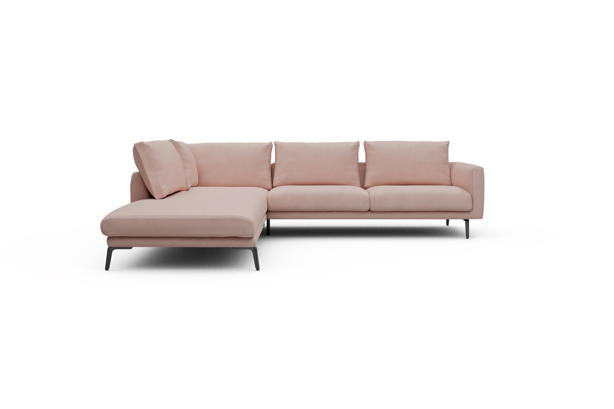 Skandi Home Ecksofa Karl Relax-Ecke links mit 2,5-Sitzer Cordufine-Blush moebelfaktor