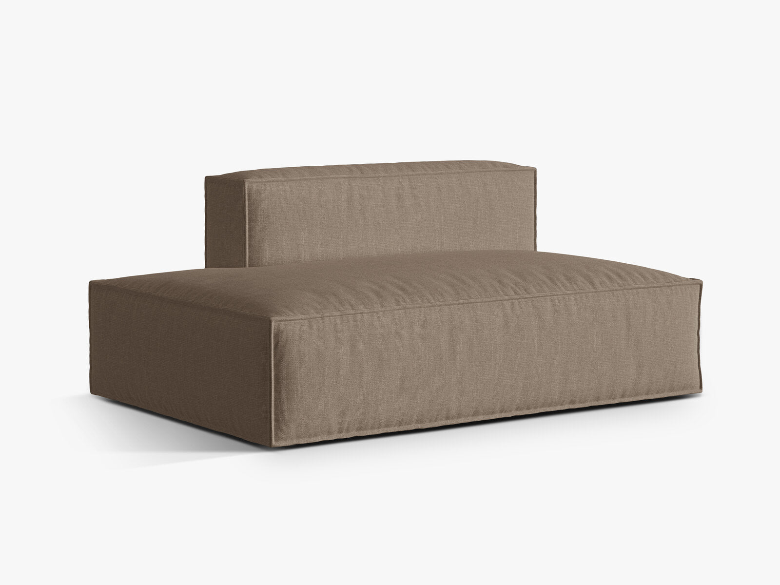 Micadoni Modul Nuria 3-Sitzer Links Strukturierter Stoff Cappuccino