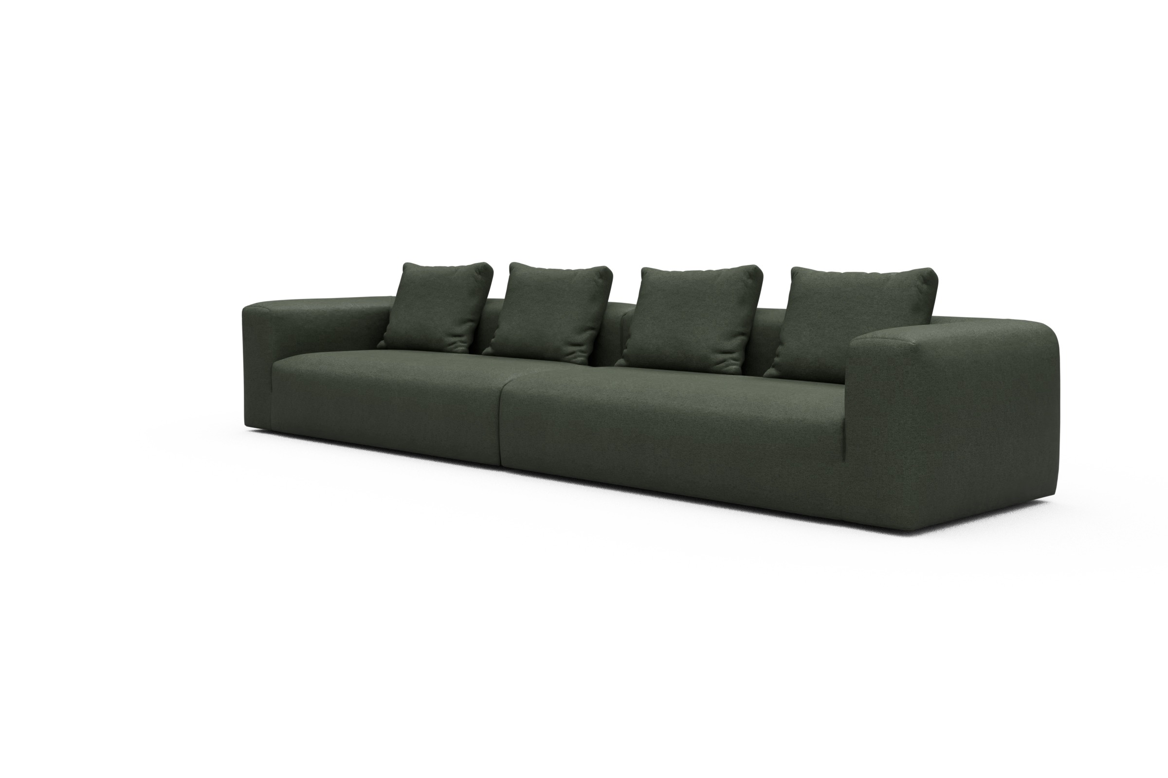 Sofa Modulares XXL Sofa Fred 5-Sitzer Denari-Forest-Green