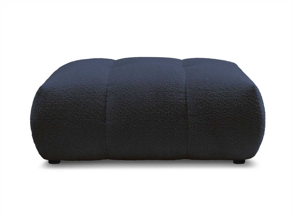 Bobochic Fuji Pouf Bouclé-Stoff Dunkelblau
