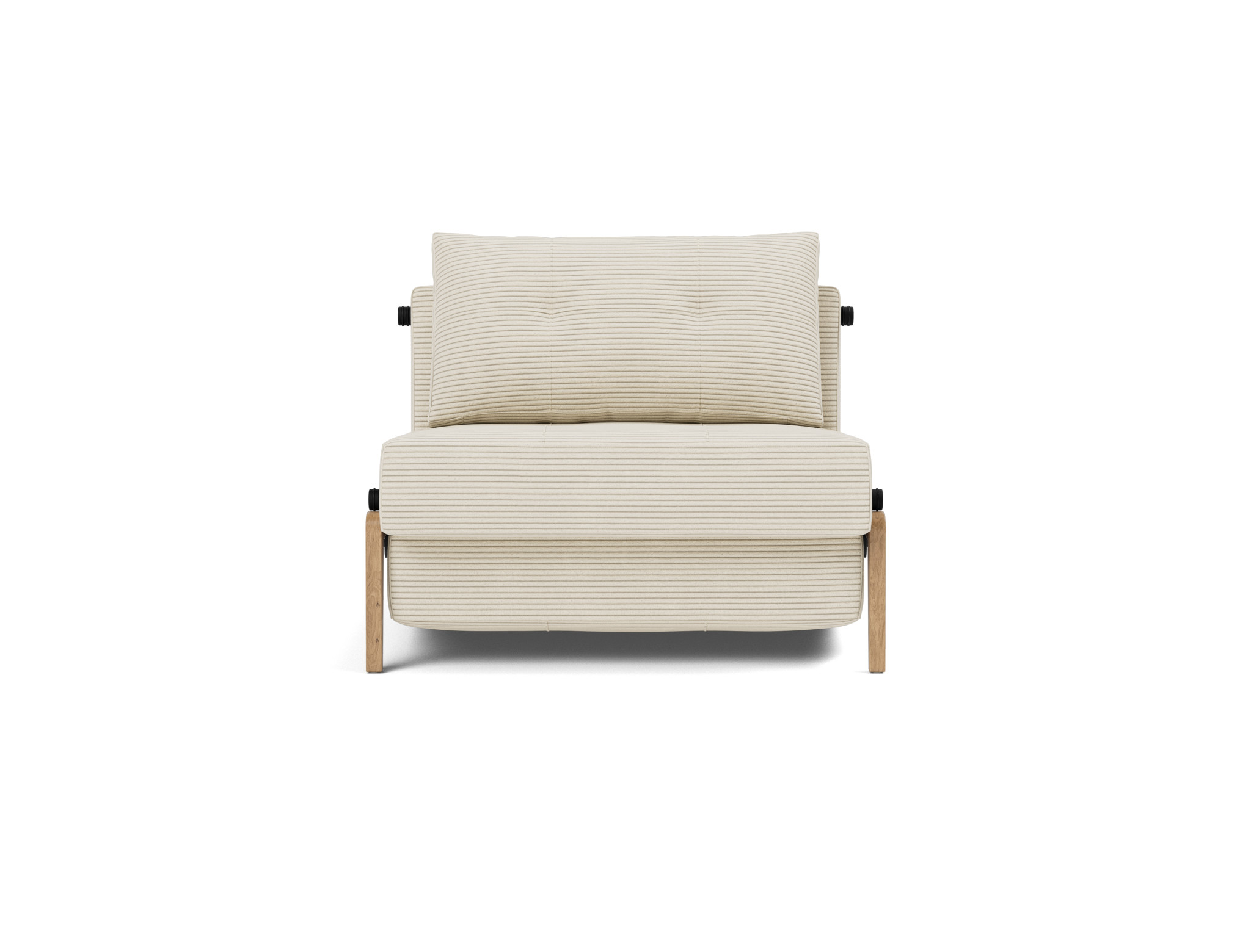 Schlafsessel Cubed 90 Kord Corduroy 594-Ivory Beine Eiche
