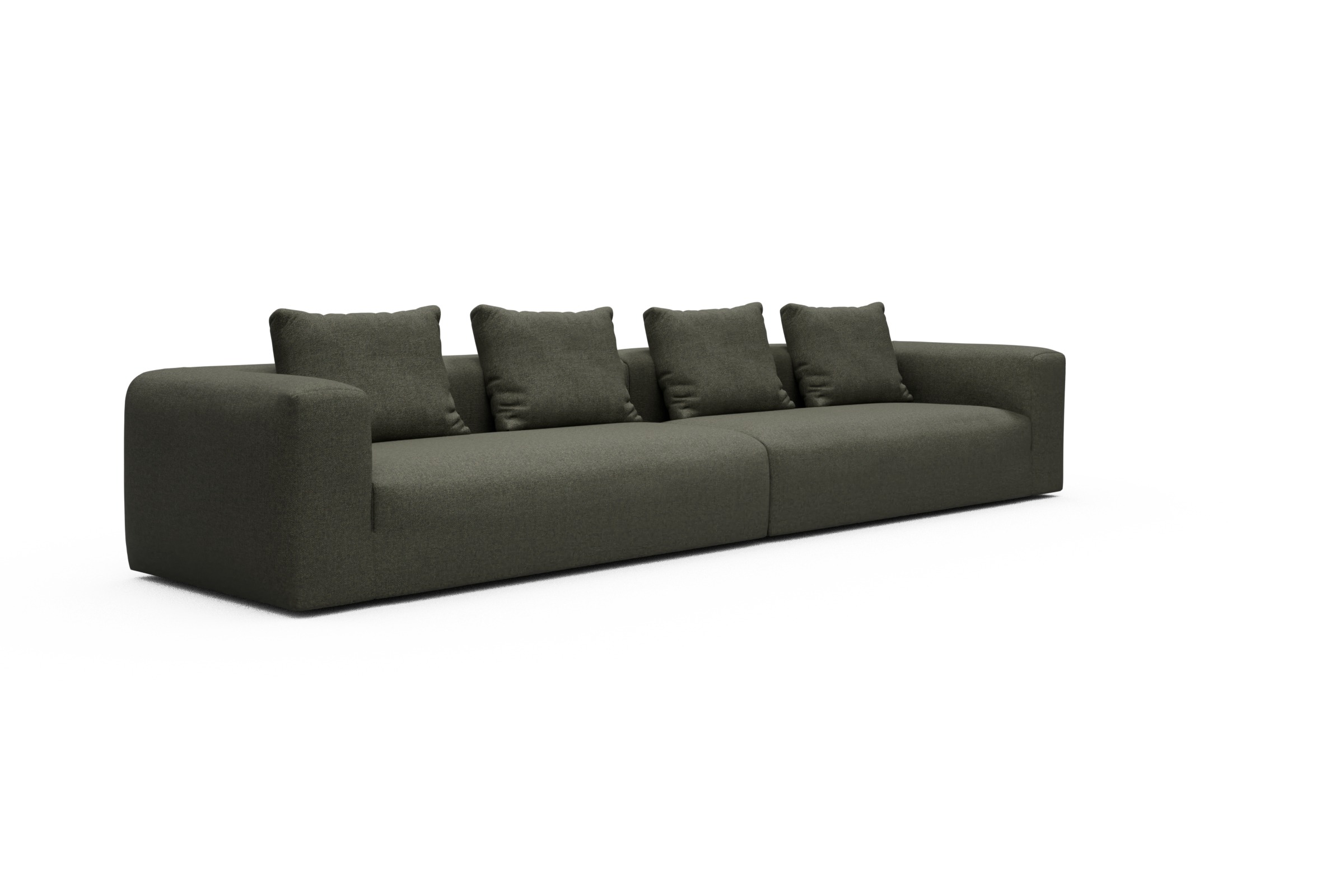 Sofa Modulares XXL Sofa Fred 5-Sitzer Sama-Winter-Moss