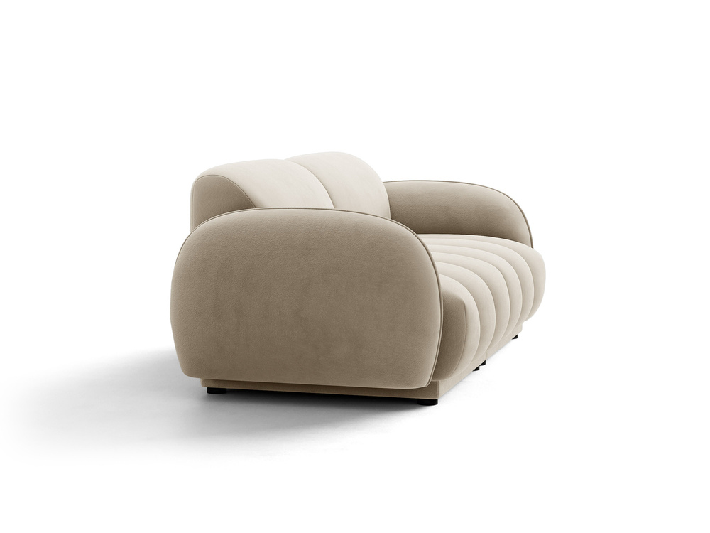 Cosmopolitan Design Sofa Bilbao 3-Sitzer Samt Casino Helles Beige
