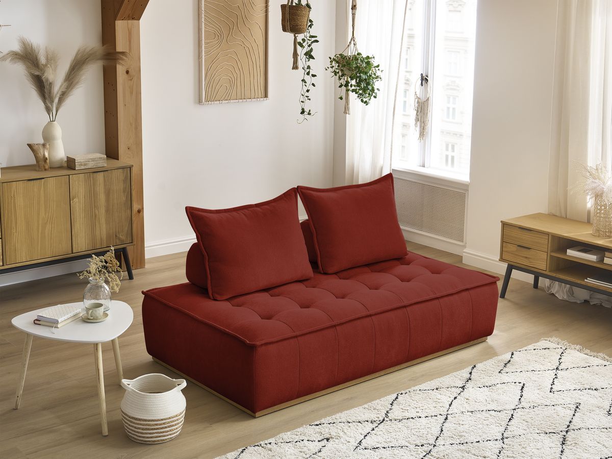 Bobochic Elisa Sofamodul 2-Sitzer Strukturstoff Orange