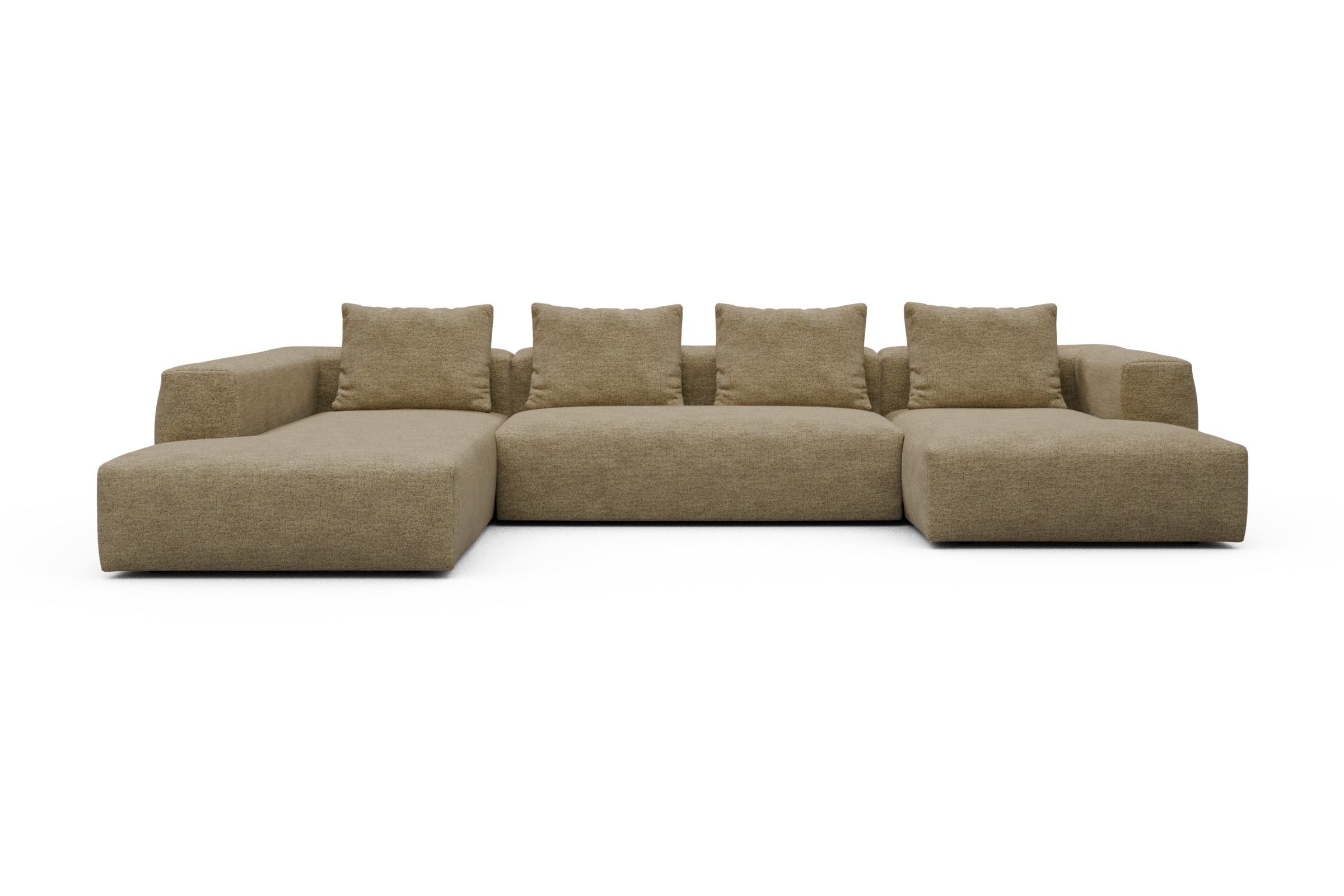 Skandi Home Wohnlandschaft Fred Relax-Ecke links mit 2-Sitzer und Chaiselongue rechts Carreno-Silician-Yellow moebelfaktor