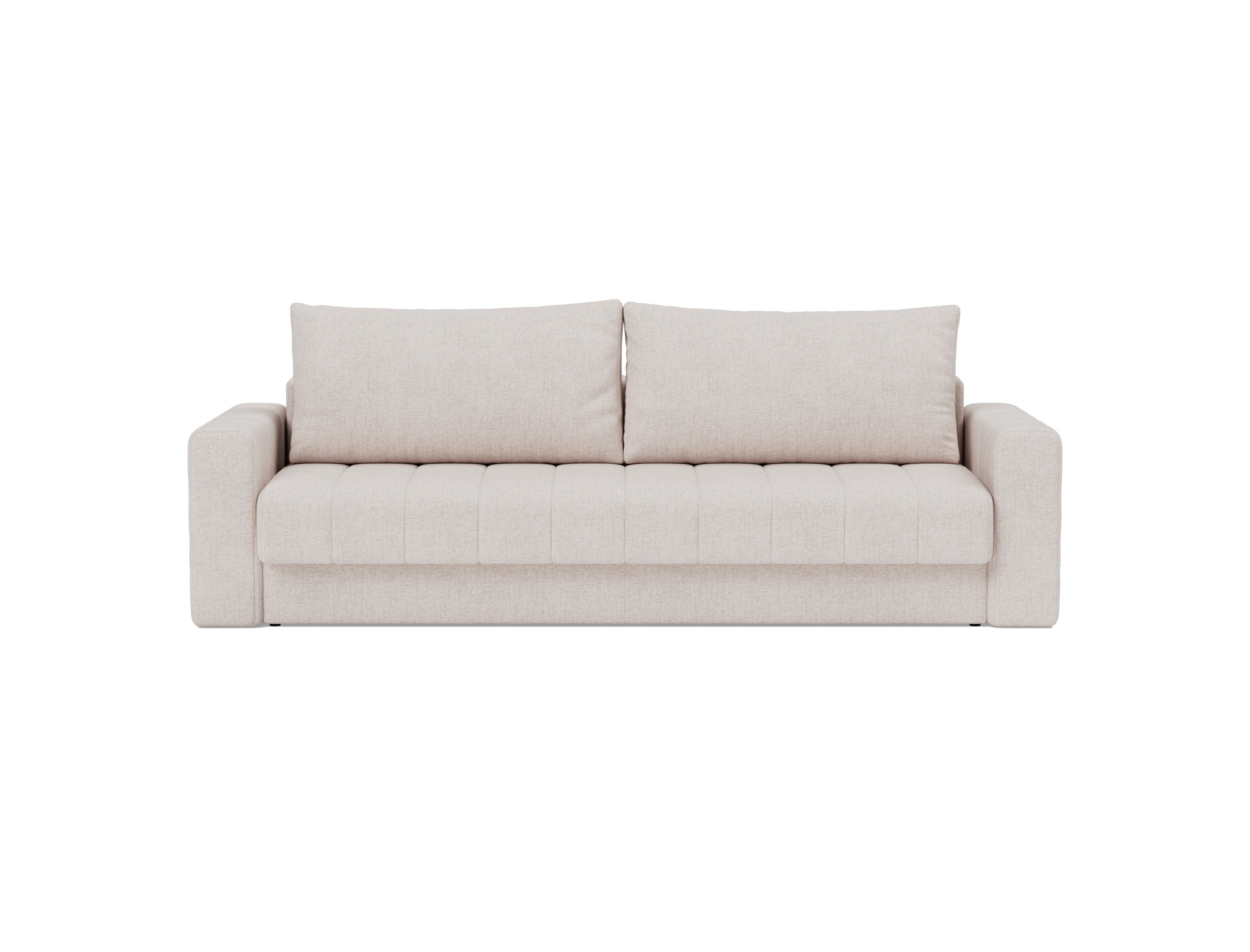 Schlafsofa Akello mit Armlehnen Strukturierter Stoff Weda 300-Weda-Sand