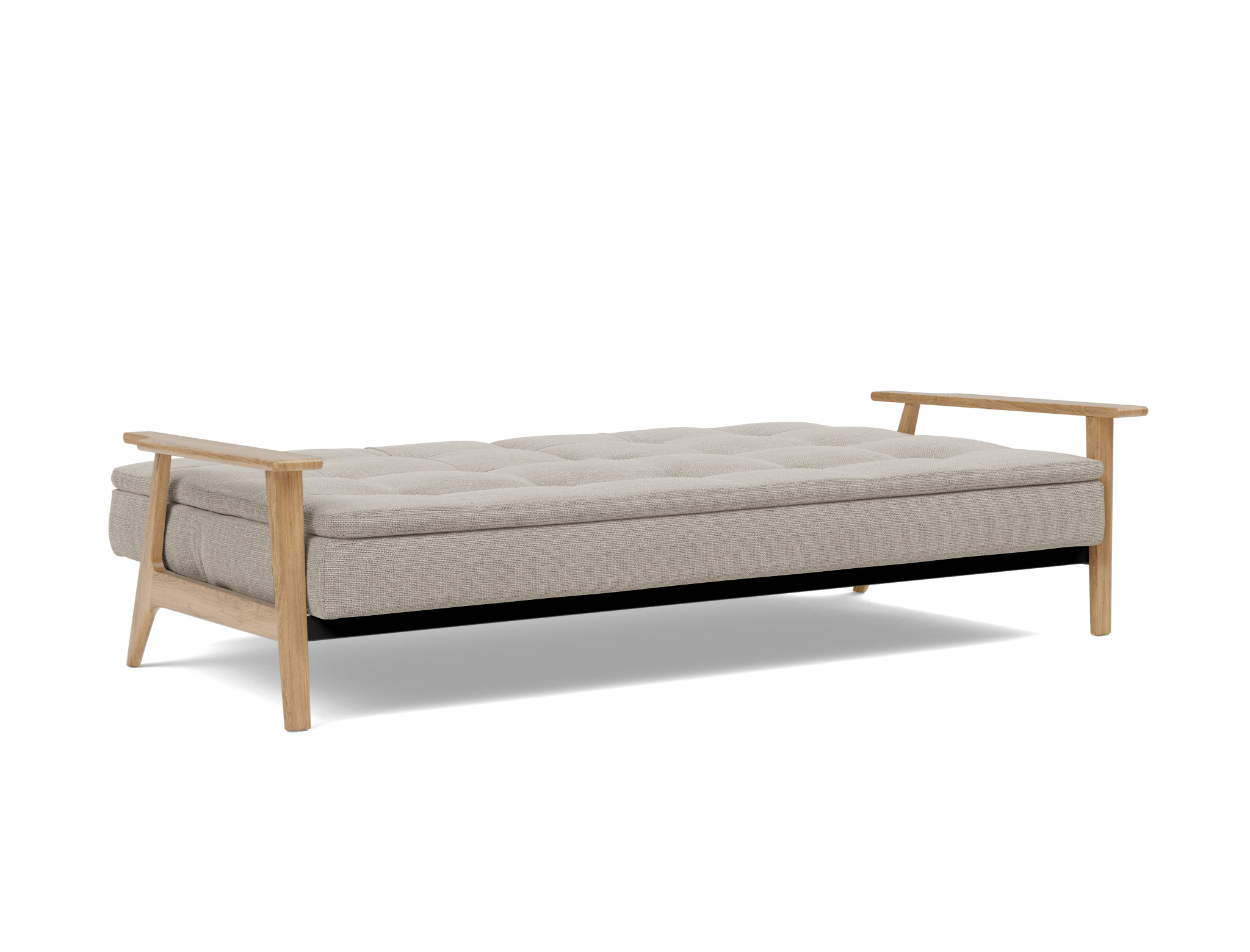 Schlafsofa Dublexo Frej Strukturierter Stoff Kenya 579-Gravel