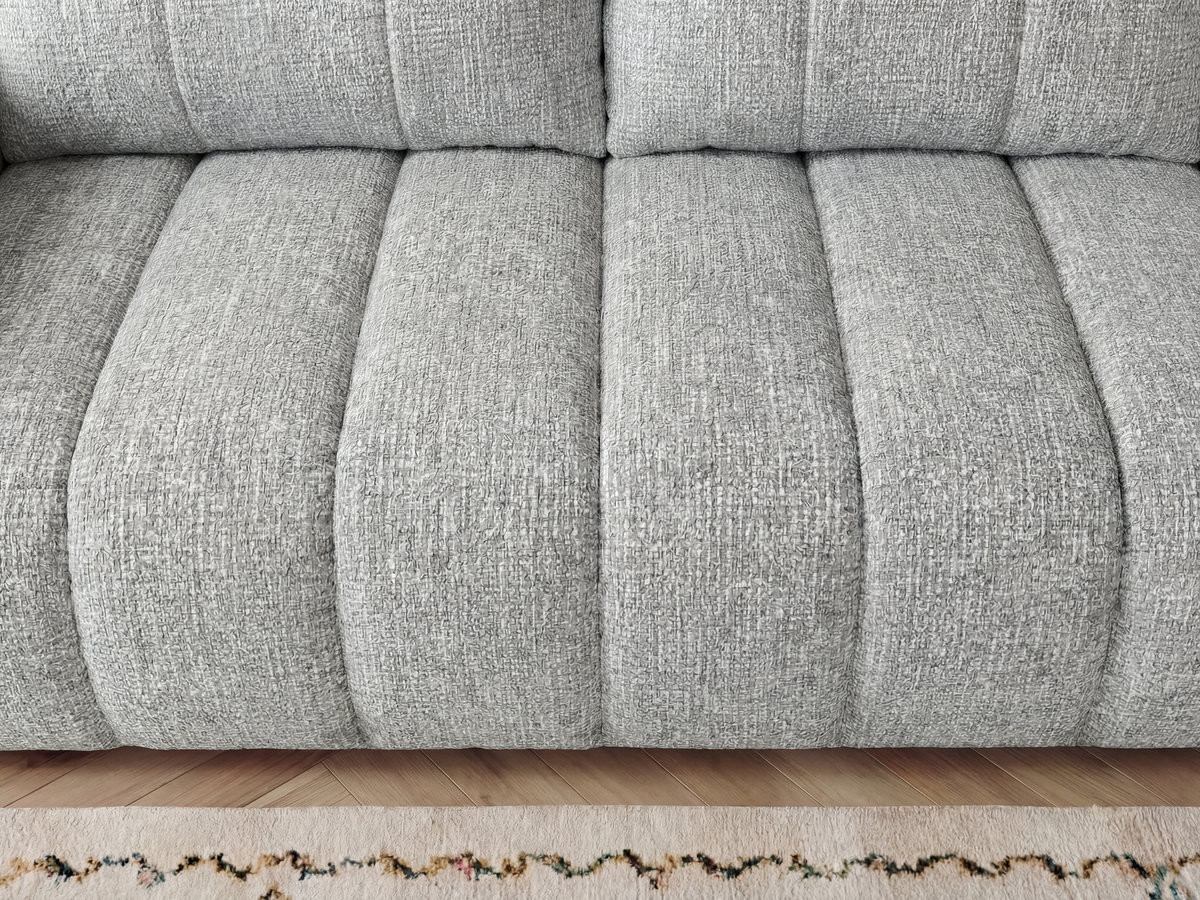 Bobochic Nesty Sofa 3-Sitzer Melange-Stoff Hellgrau