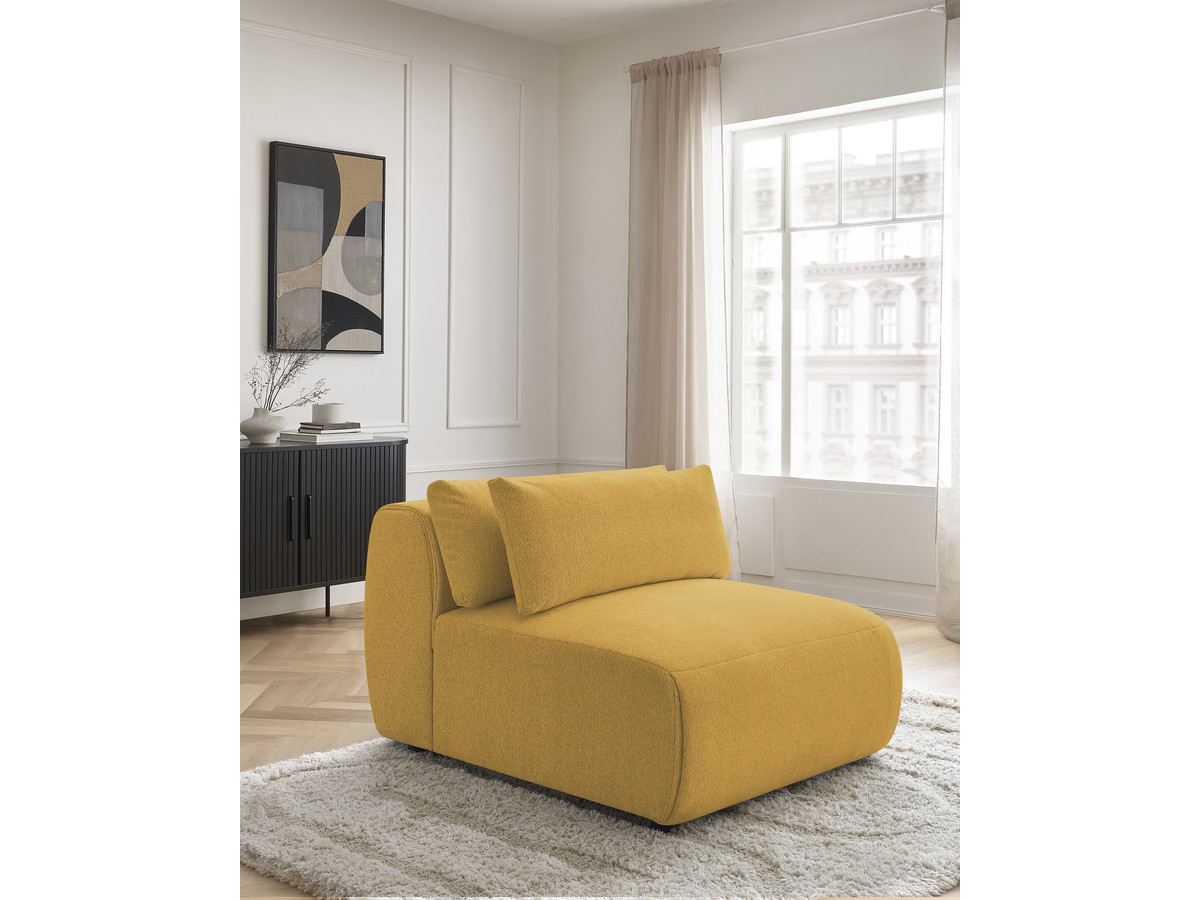 Bobochic Jana Sofamodul 1-Sitzer Melange-Stoff Gelb