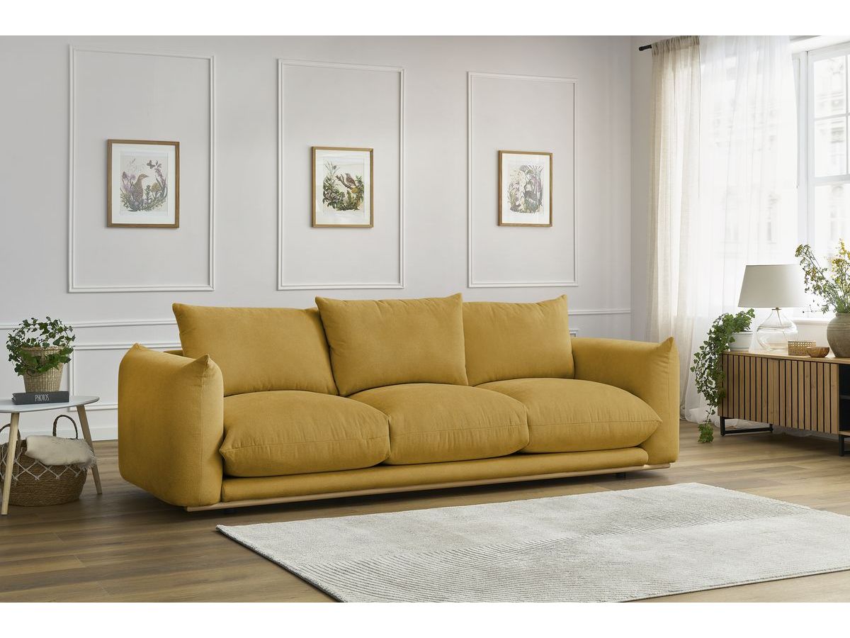 Bobochic Ernest Sofa 3-Sitzer 265 × 106 cm Stoff Gelb