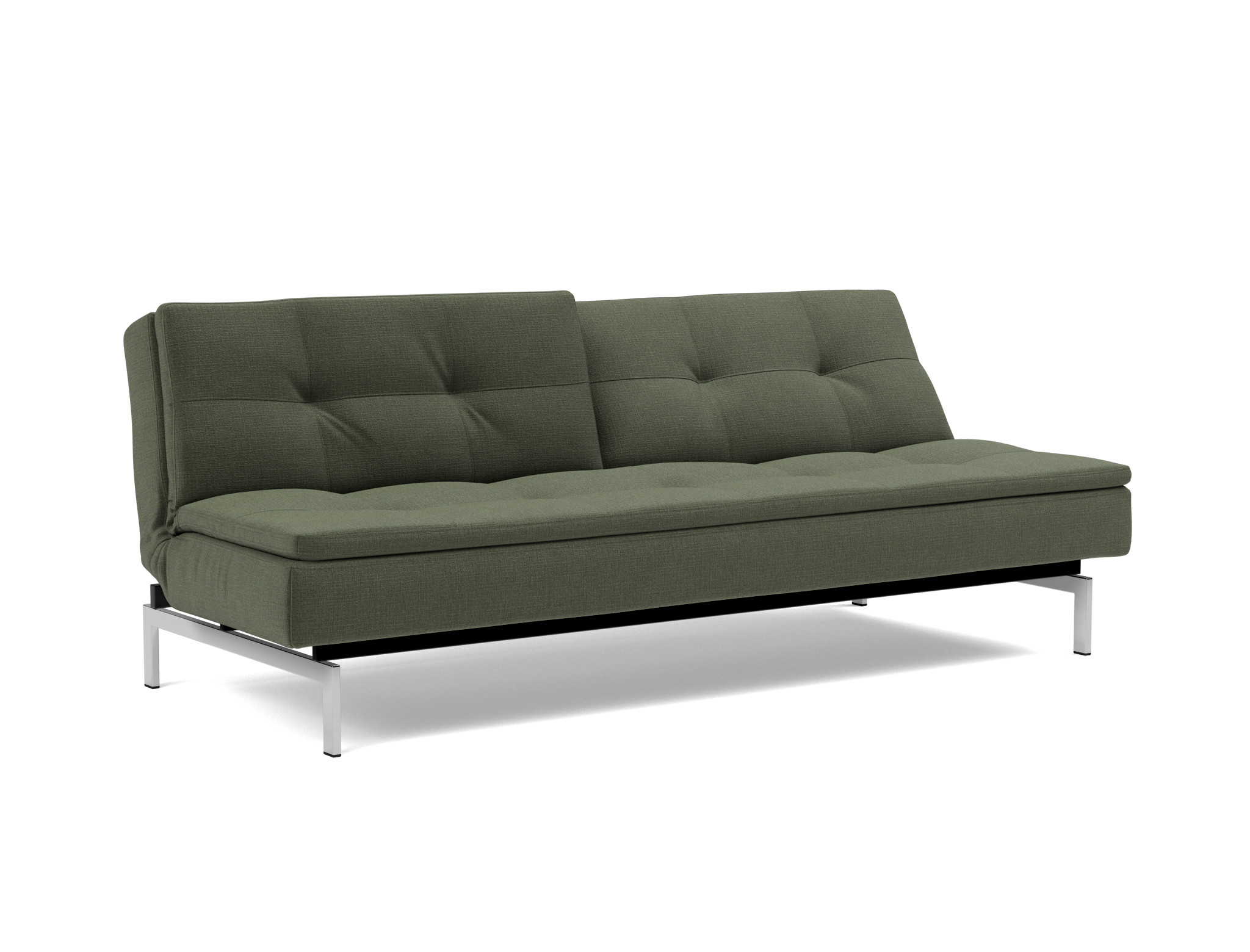 Schlafsofa Dublexo Chenille Esina 413-Olive-Green Beine Chrom