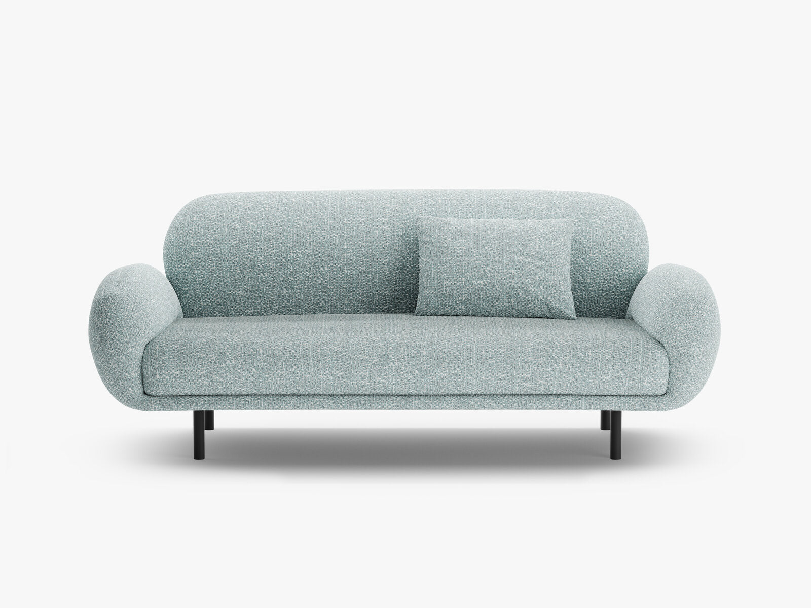 Micadoni Sofa Poppy 2-Sitzer große Version Chenille Silencio Gedämpftes Blau