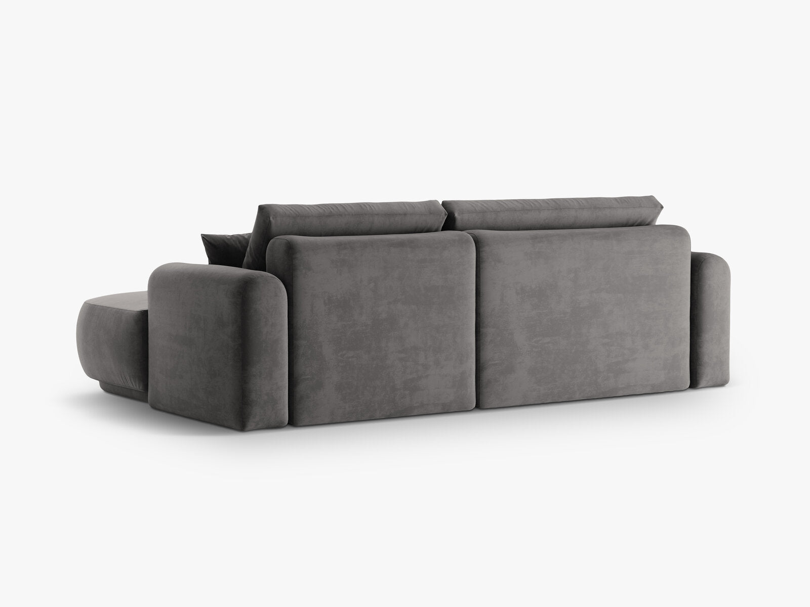 Micadoni Ella Ecksofa 5-Sitzer mit Schlaffunktion Rechts Samt Vogue Grau