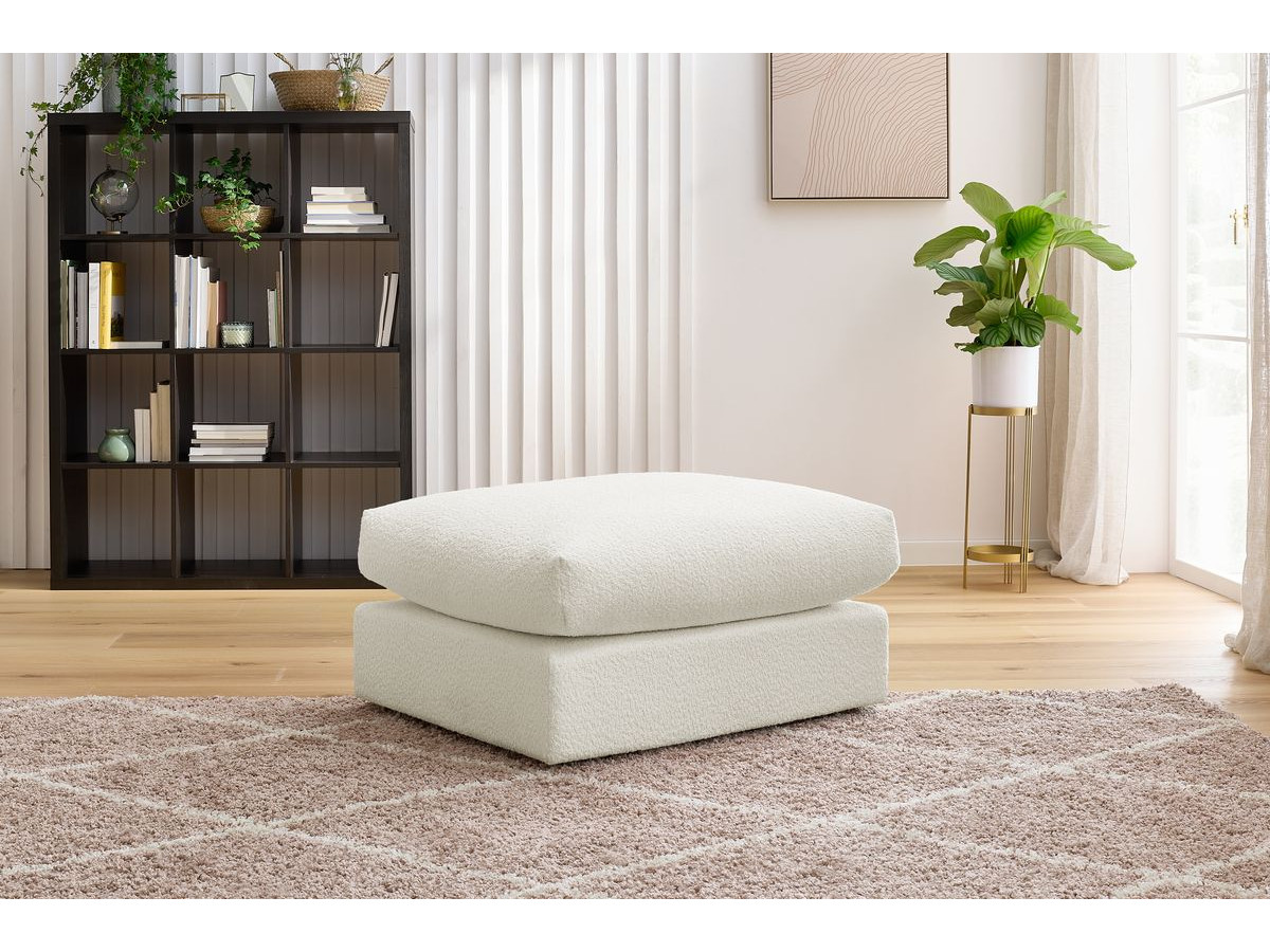 Bouclé-Stoff · Weiß