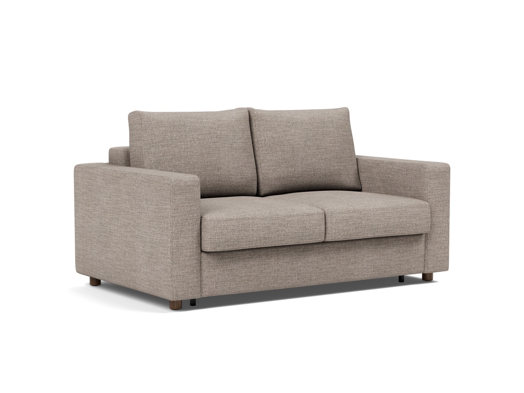 Schlafsofa Neah mit Standard-Armlehnen 140 Chenille Yuveno 472-Warm-Grey