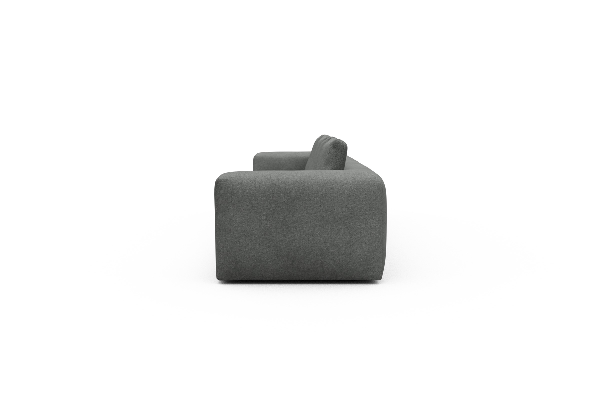 Sofa Modulares XXL Sofa Fred 5-Sitzer Boucle-Ash-Grey