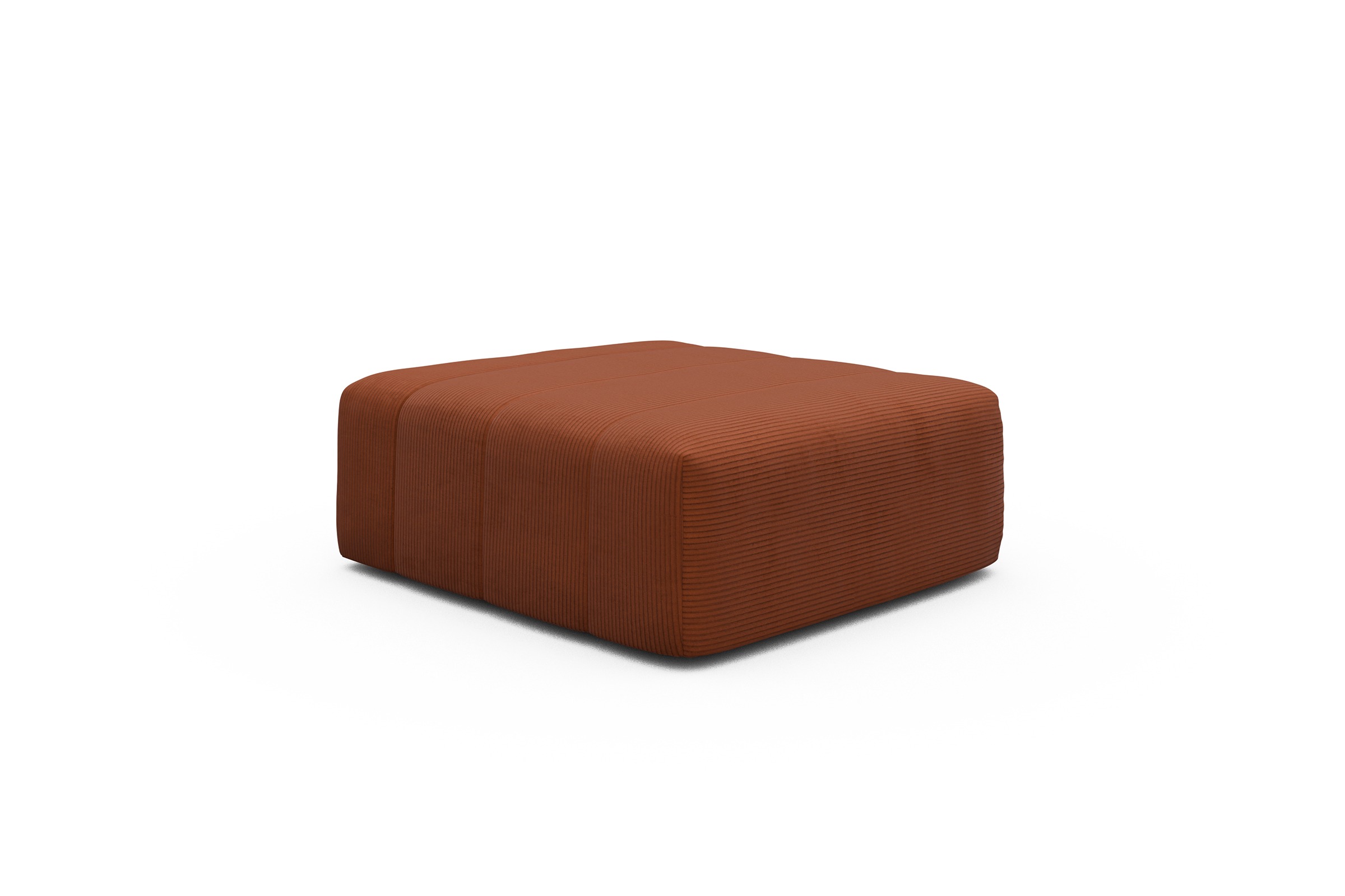 Sitzhocker Hugo Ottomane Corduroy-Burnt-Orange