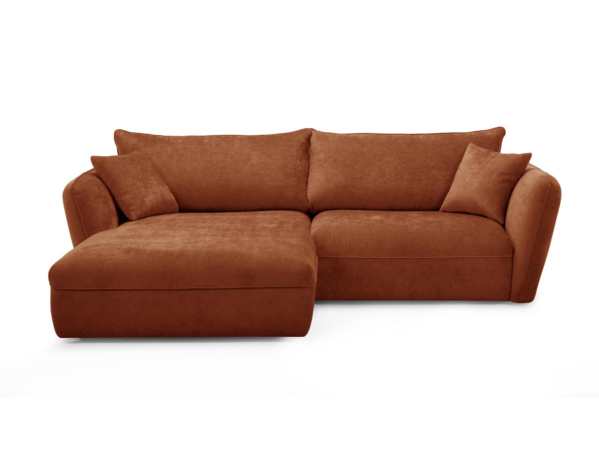 Bobochic Luigi Ecksofa Strukturstoff Orange Ecke links