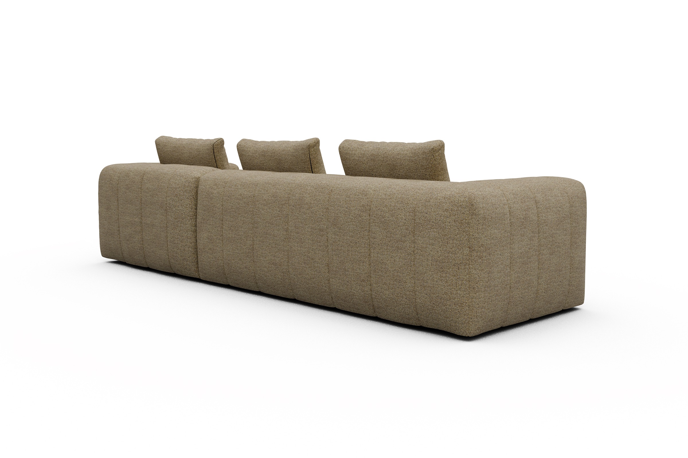 Ecksofa Hugo 2,5-Sitzer Armlehne links mit Chaiselongue Carreno-Silician-Yellow