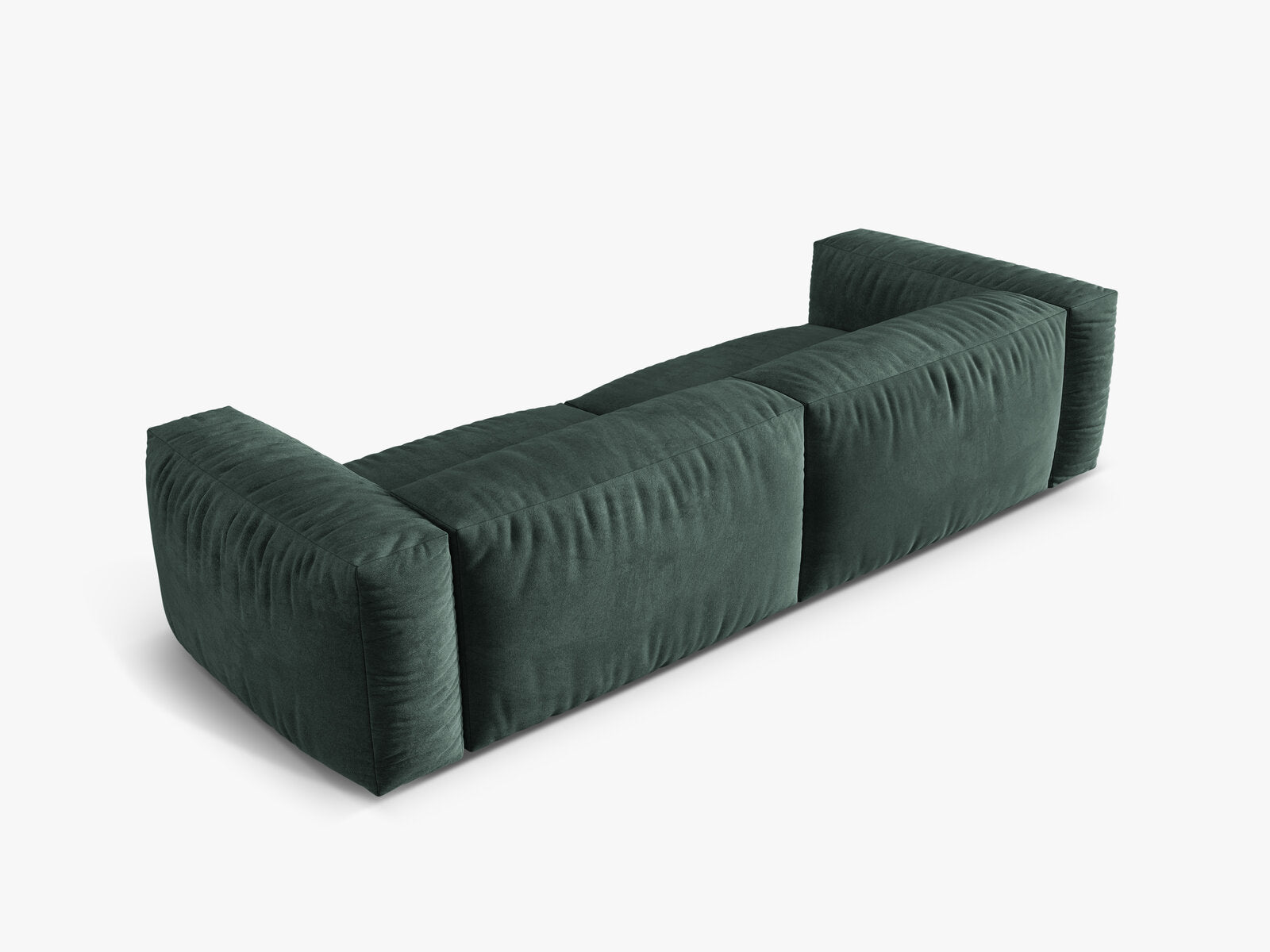 Micadoni Sofa Martina 4-Sitzer Samt Vogue Petrol
