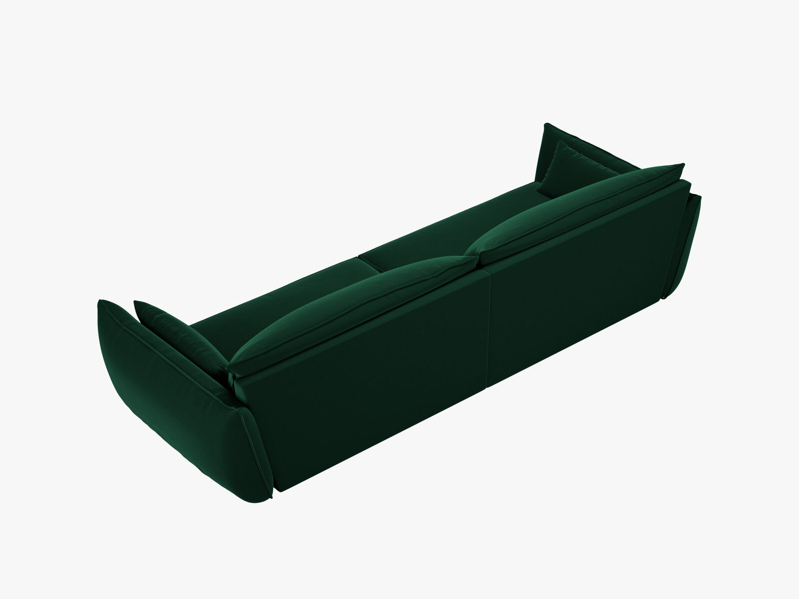 Micadoni 4-Sitzer Sofa Kaelle Samt Bluvel Flaschengrün