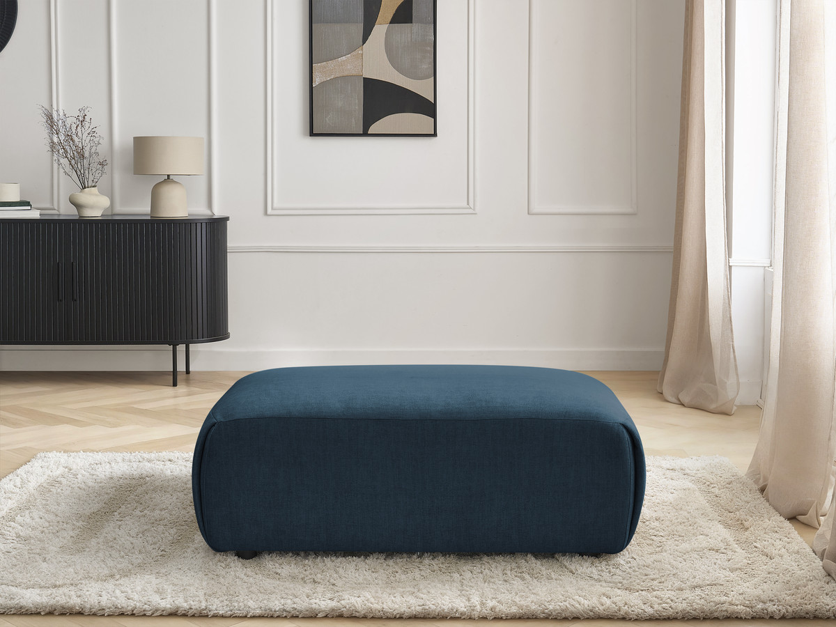 Bobochic Jana Pouf 63 × 114 cm Samt Blau
