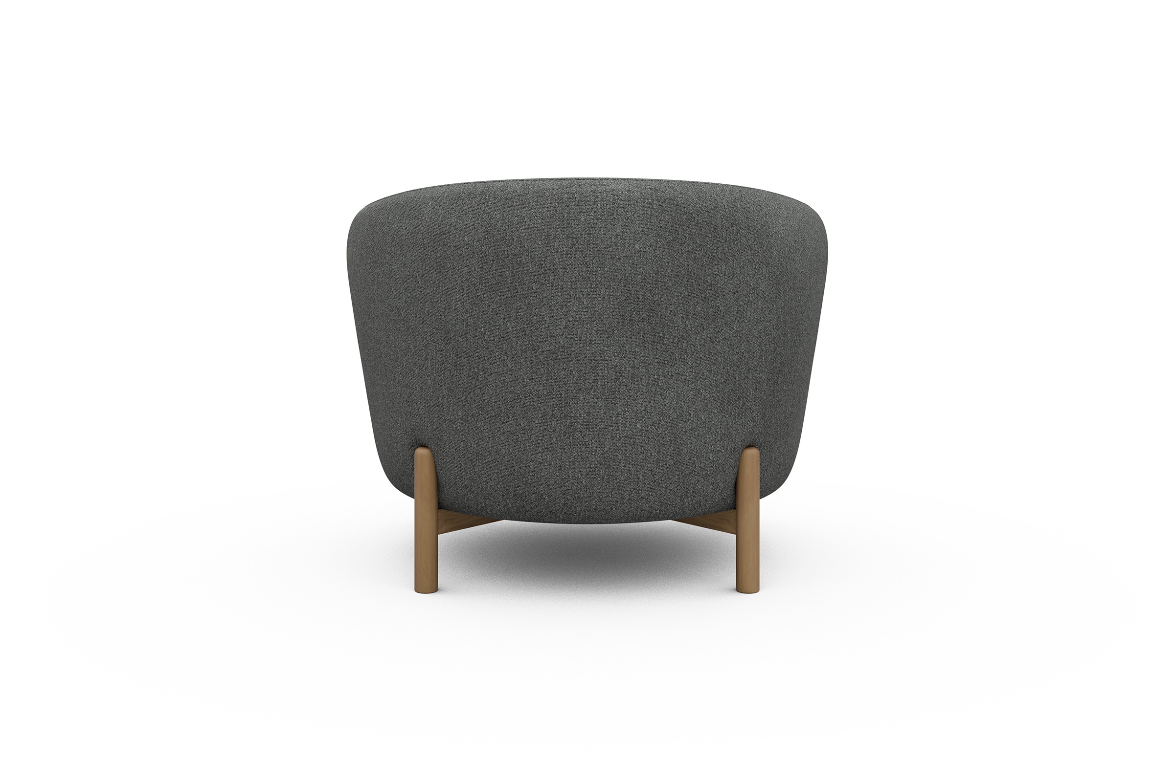 Sessel Ronda Holzbeine Eiche Natur Boucle-Ash-Grey
