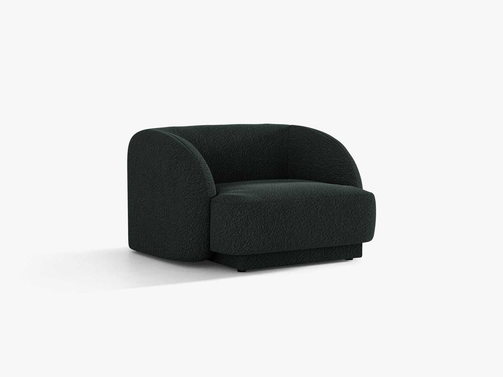 Micadoni Sessel Miley 1-Sitzer Boucle Baloo Schwarz