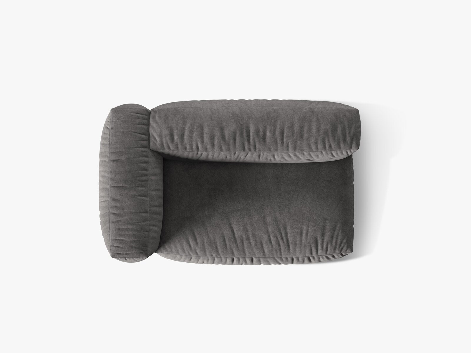 Micadoni Eckmodul Martina 1-Sitzer Groß Links Samt Vogue Grau