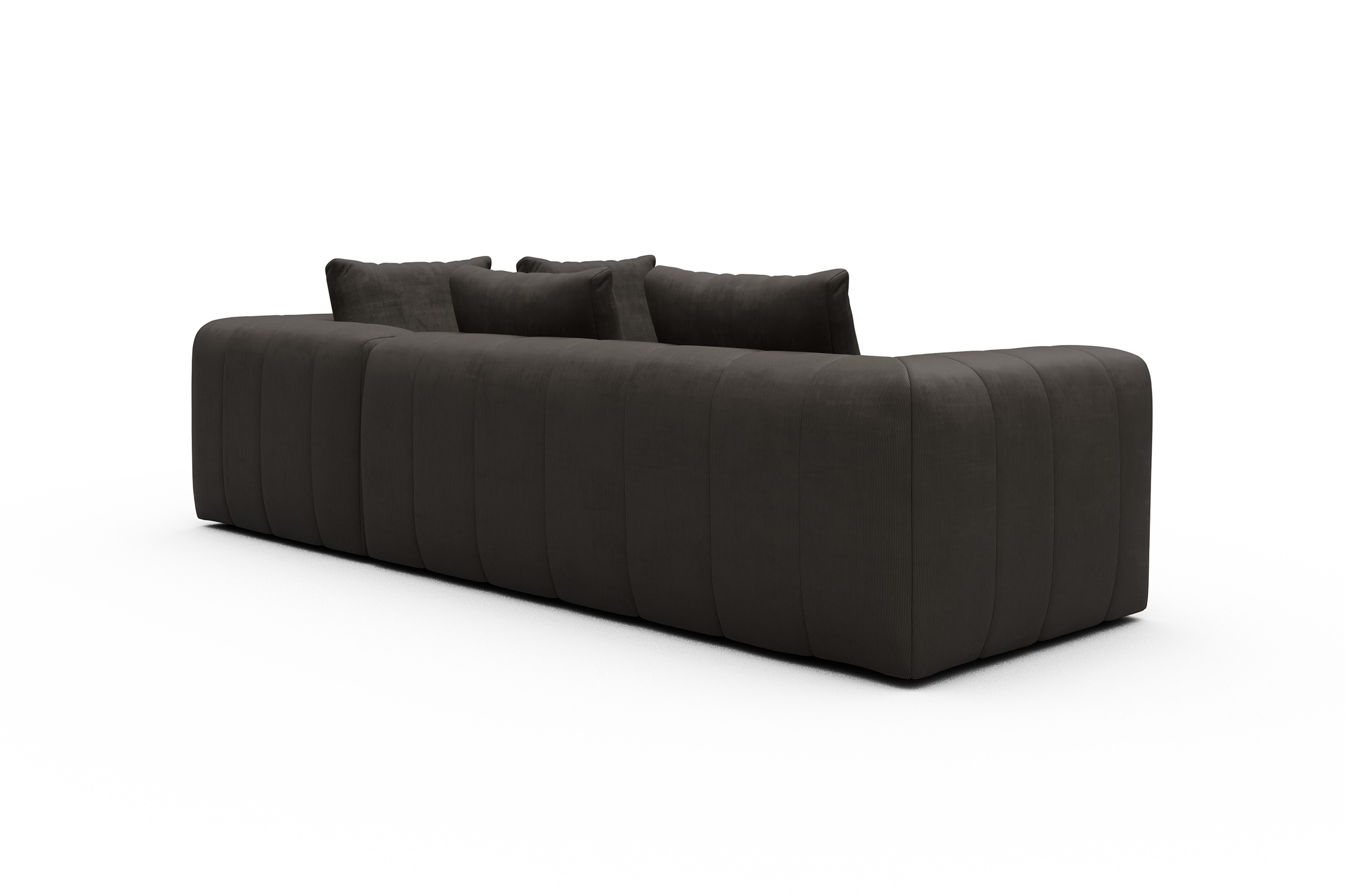 Ecksofa Hugo 2x 2,5-Sitzer Armlehne links Cordufine-Taupe
