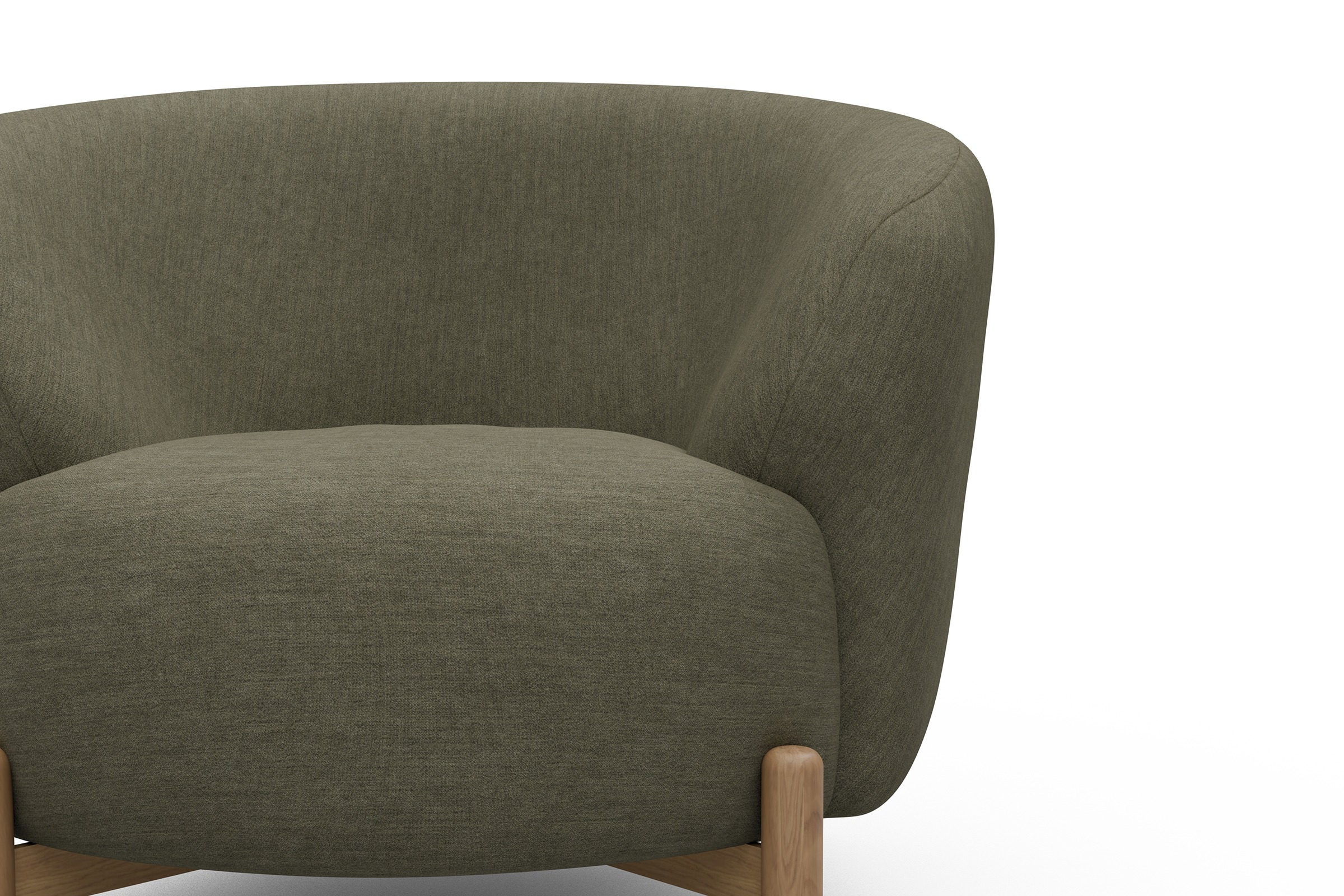Sessel Ronda Holzbeine Eiche Natur Vivus-Dusty-Olive