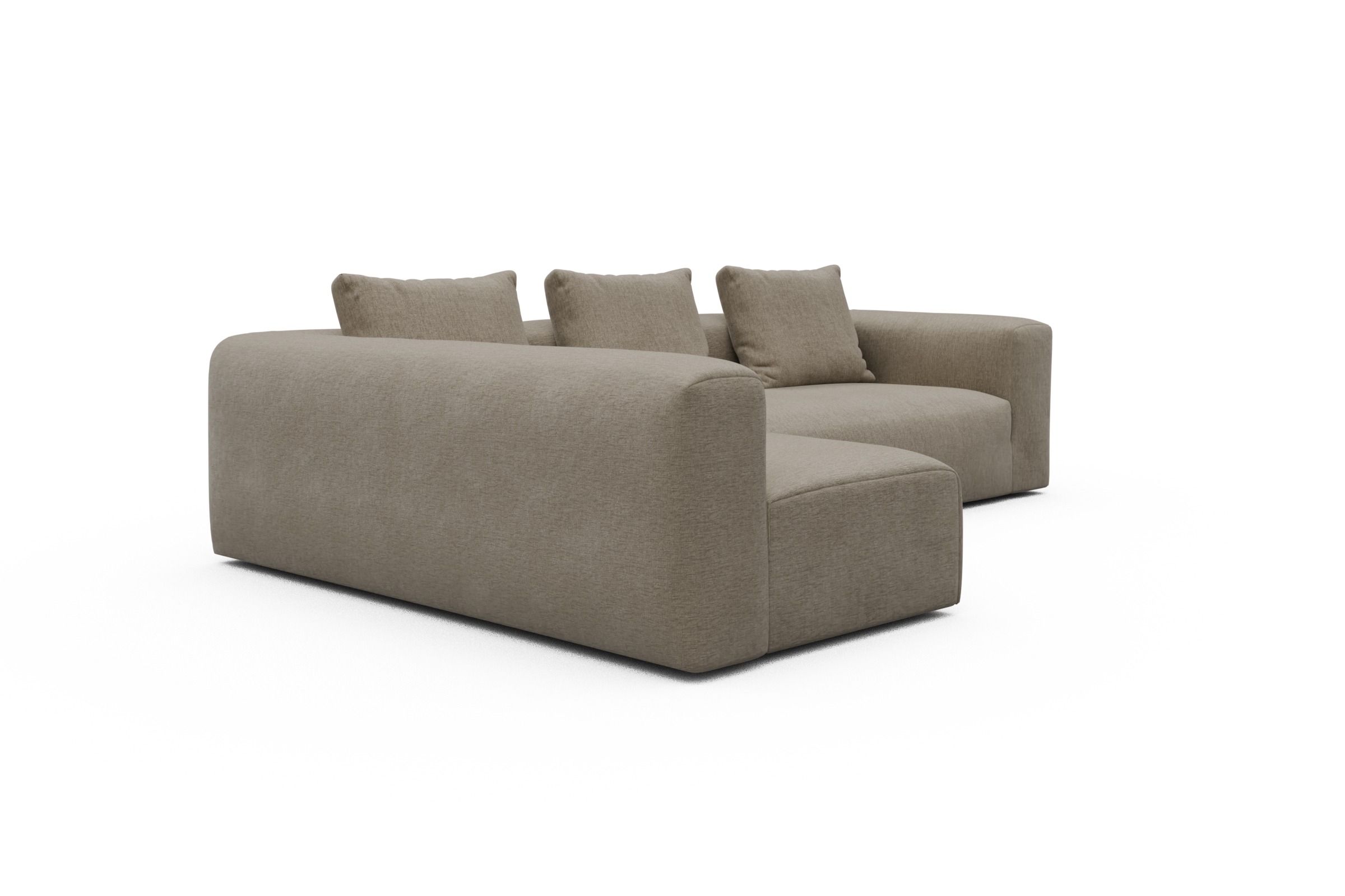 Ecksofa Fred 2x 2,5-Sitzer links offen Smooth-Belge
