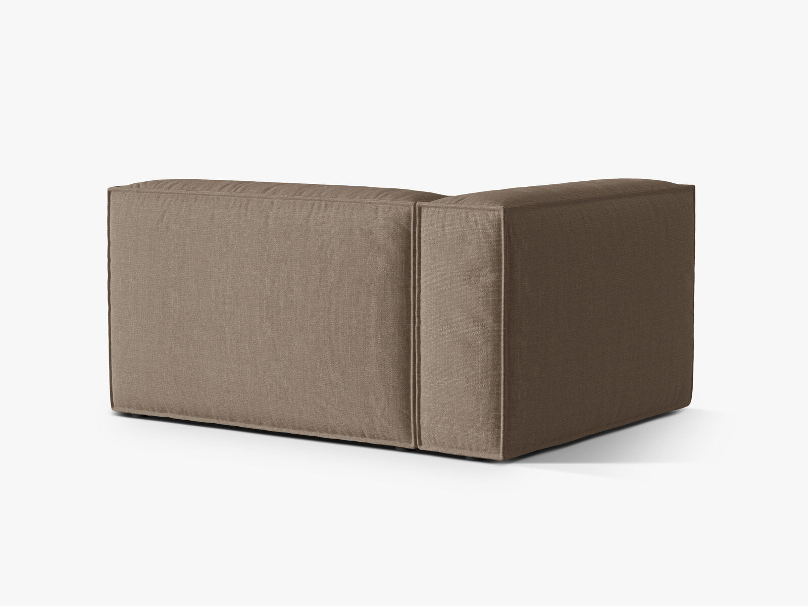 Micadoni Eckmodul Nuria 2-Sitzer Links Strukturierter Stoff Cappuccino